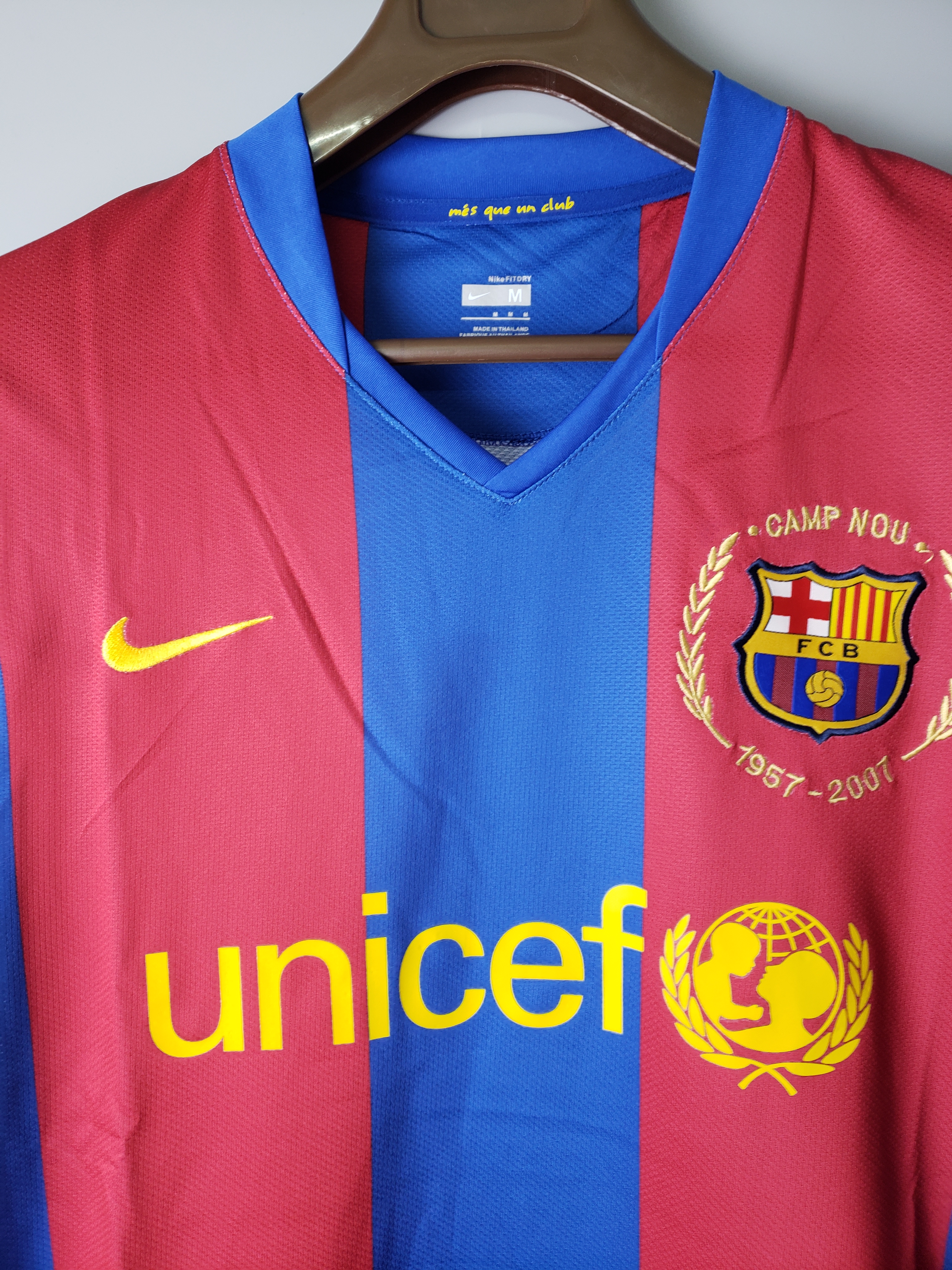 07-08 Barcelona Home Long Sleeve Retro Jersey/07-08 巴萨主场长袖