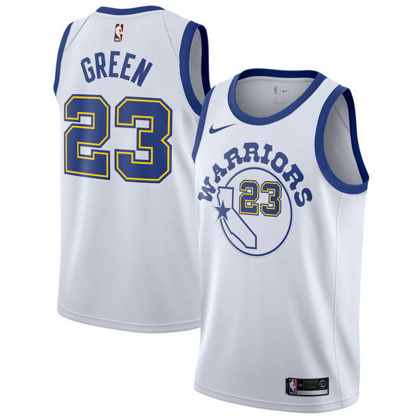 Golden State Retro White Hot Pressed Jersey