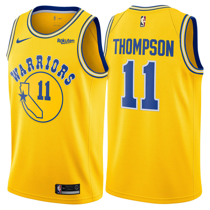 Golden State Retro Yellow  Hot Pressed Jersey