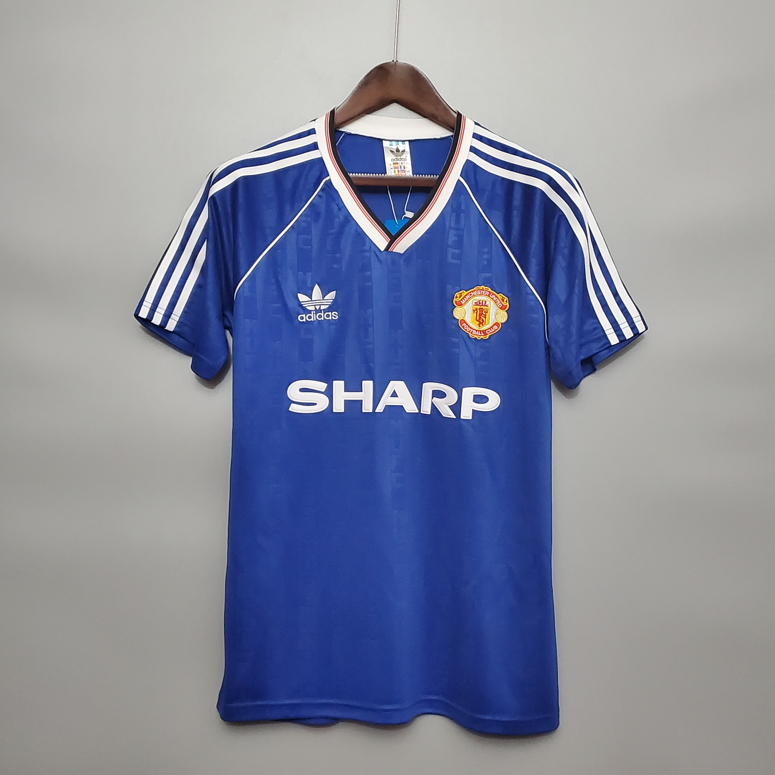 88-90 Manchester United Third Blue Retro Jersey/88-90曼联第二客场