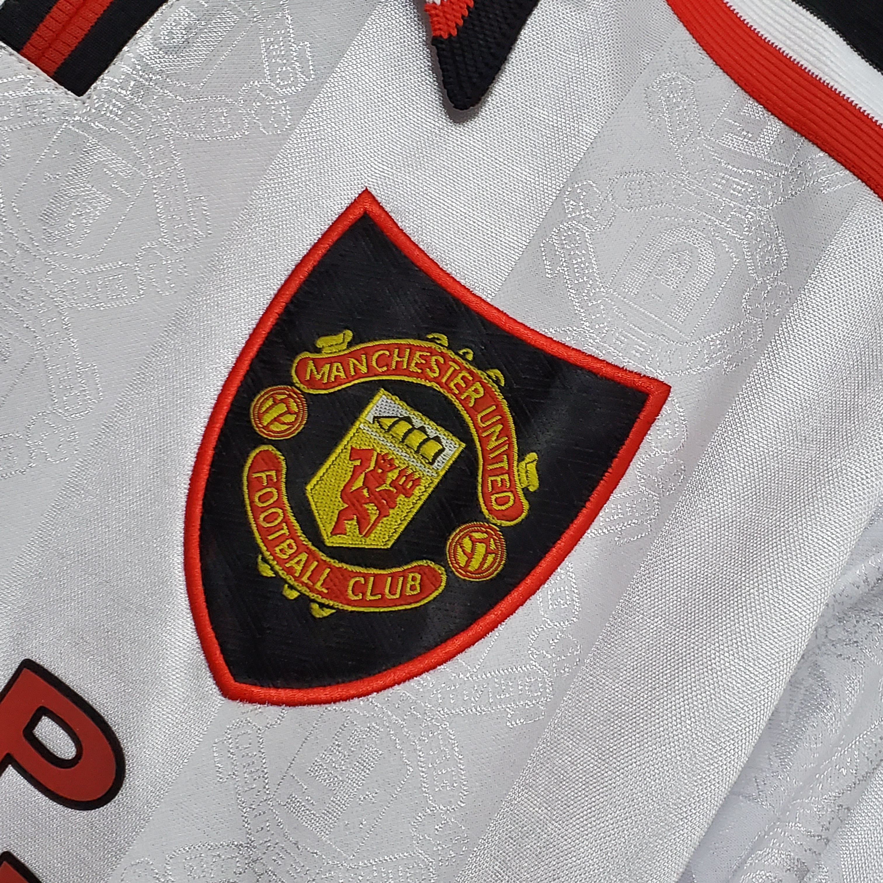 97-98 Manchester United White  Retro Jersey/97-98曼联白色
