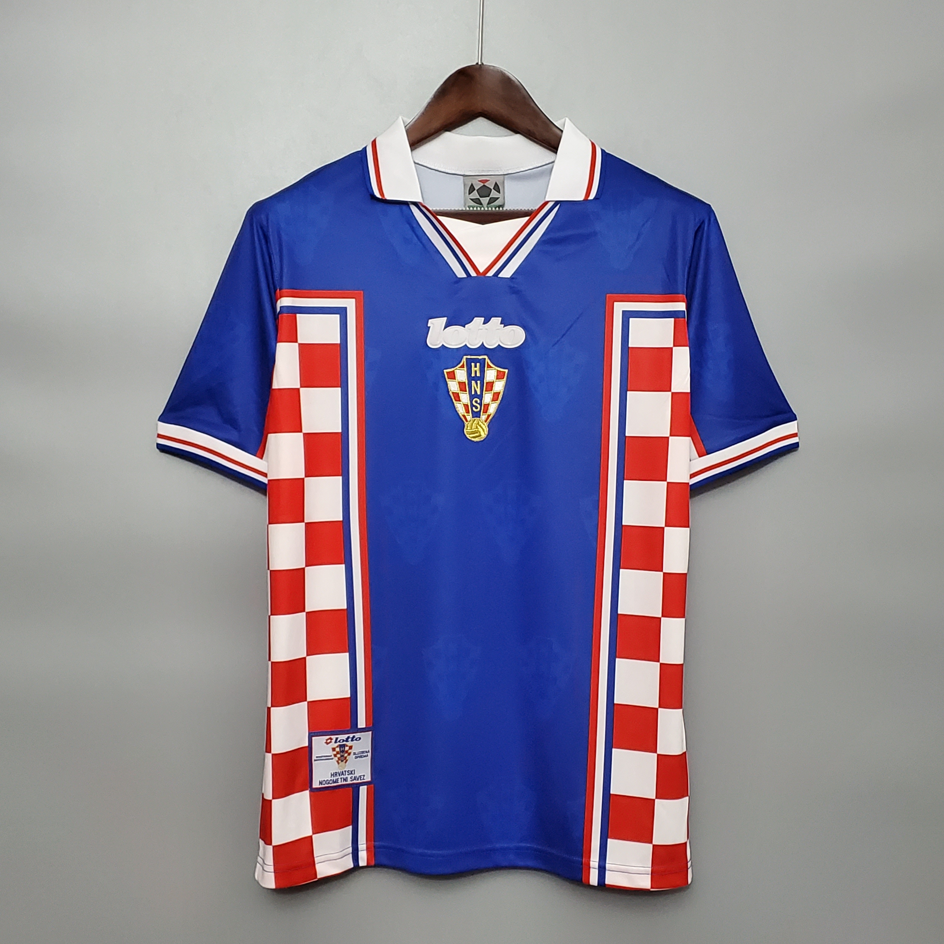 1998 Croatia Away Blue Retro Jersey/1998克罗地亚客场