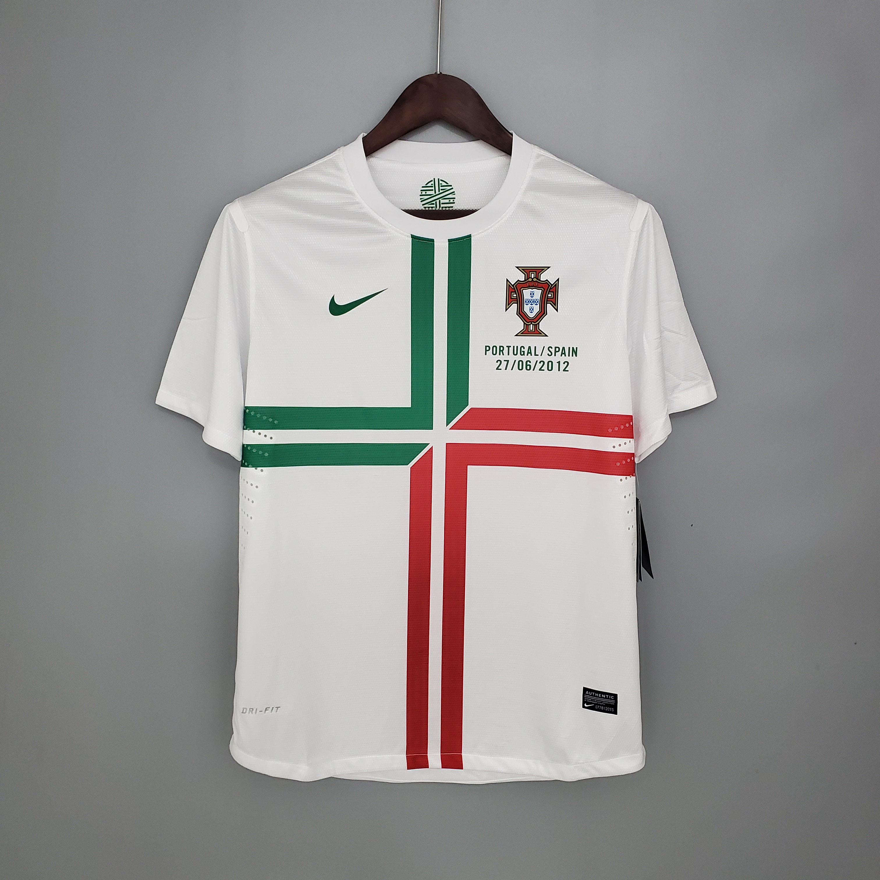 2012 Portugal White Retro Jersey/2012 葡萄牙白色