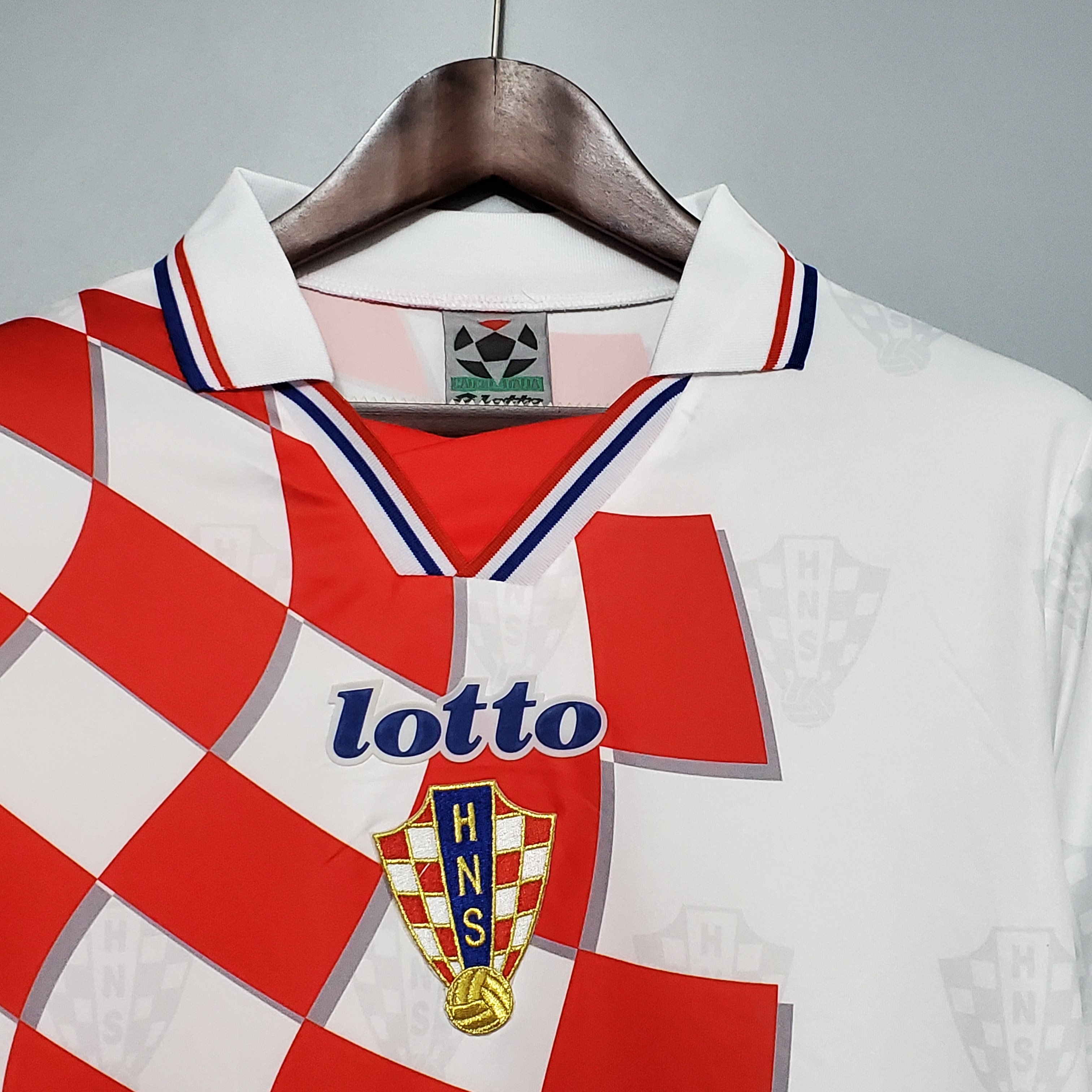 1998 Croiata Home White Retro Jersey/1998克罗地亚主场