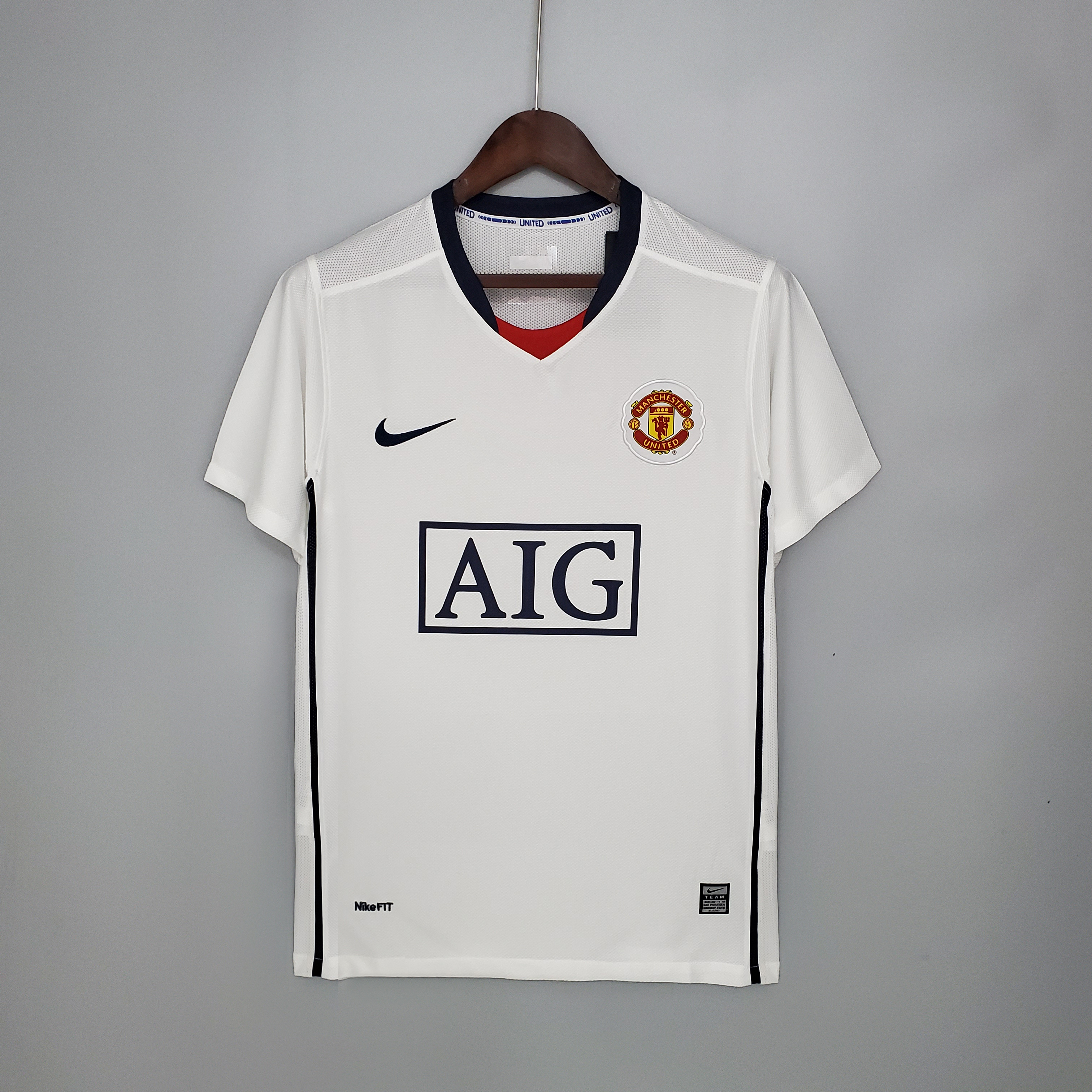 08-09 Manchester United League Edition away white fans jersey/08-09 曼联客场联赛版