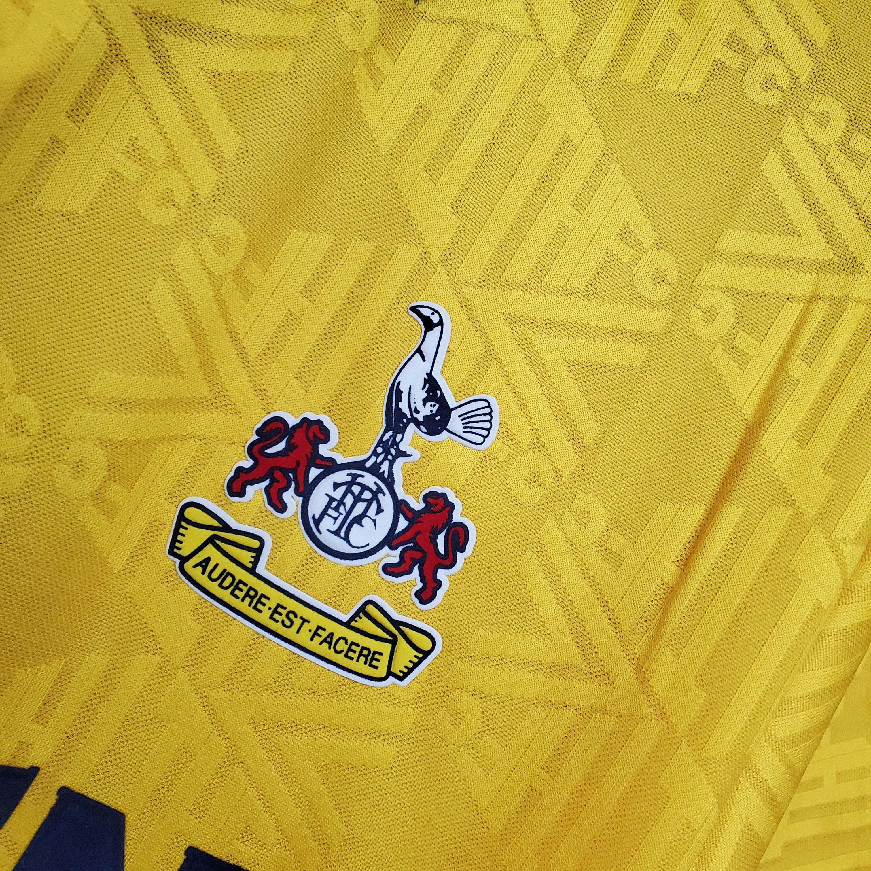 92-94 Tottenham Hotspur Away Yellow Retro Jersey/92-94 热刺客场