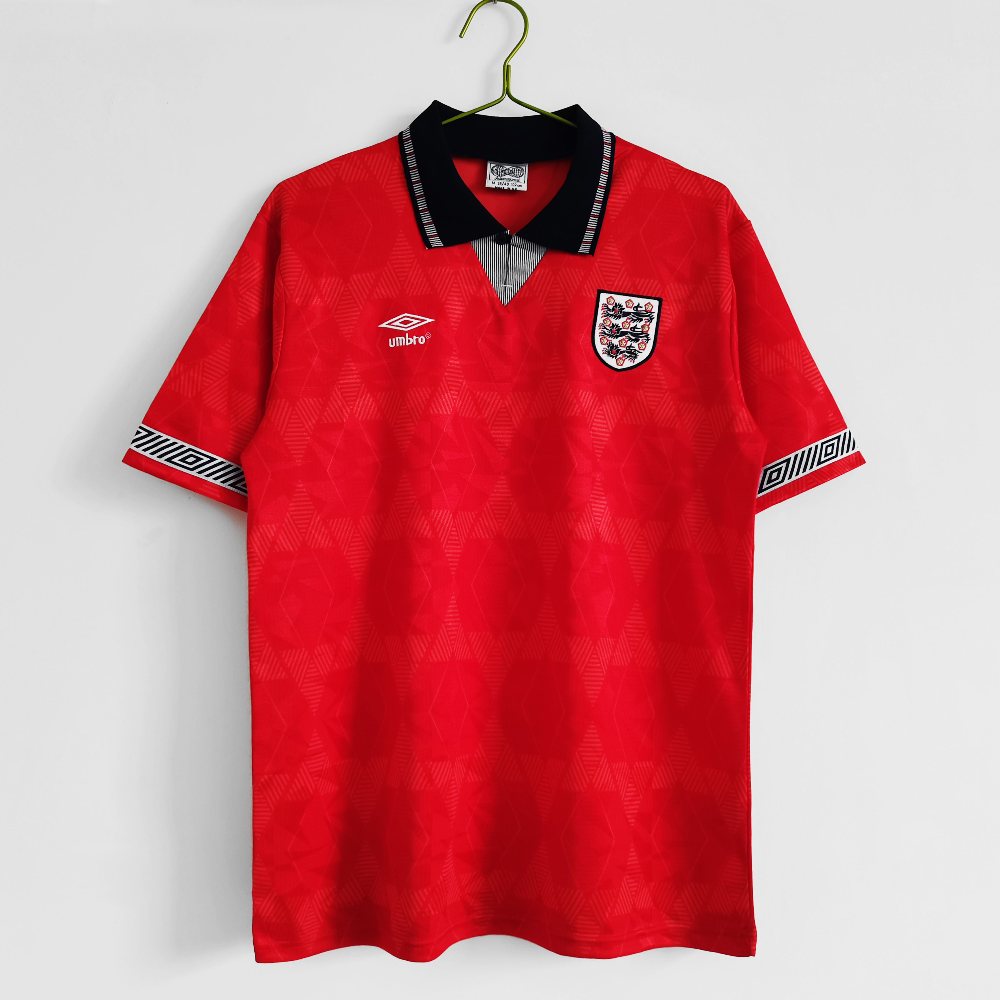 1990 England Away Red Retro Jersey/1990 英格兰客场