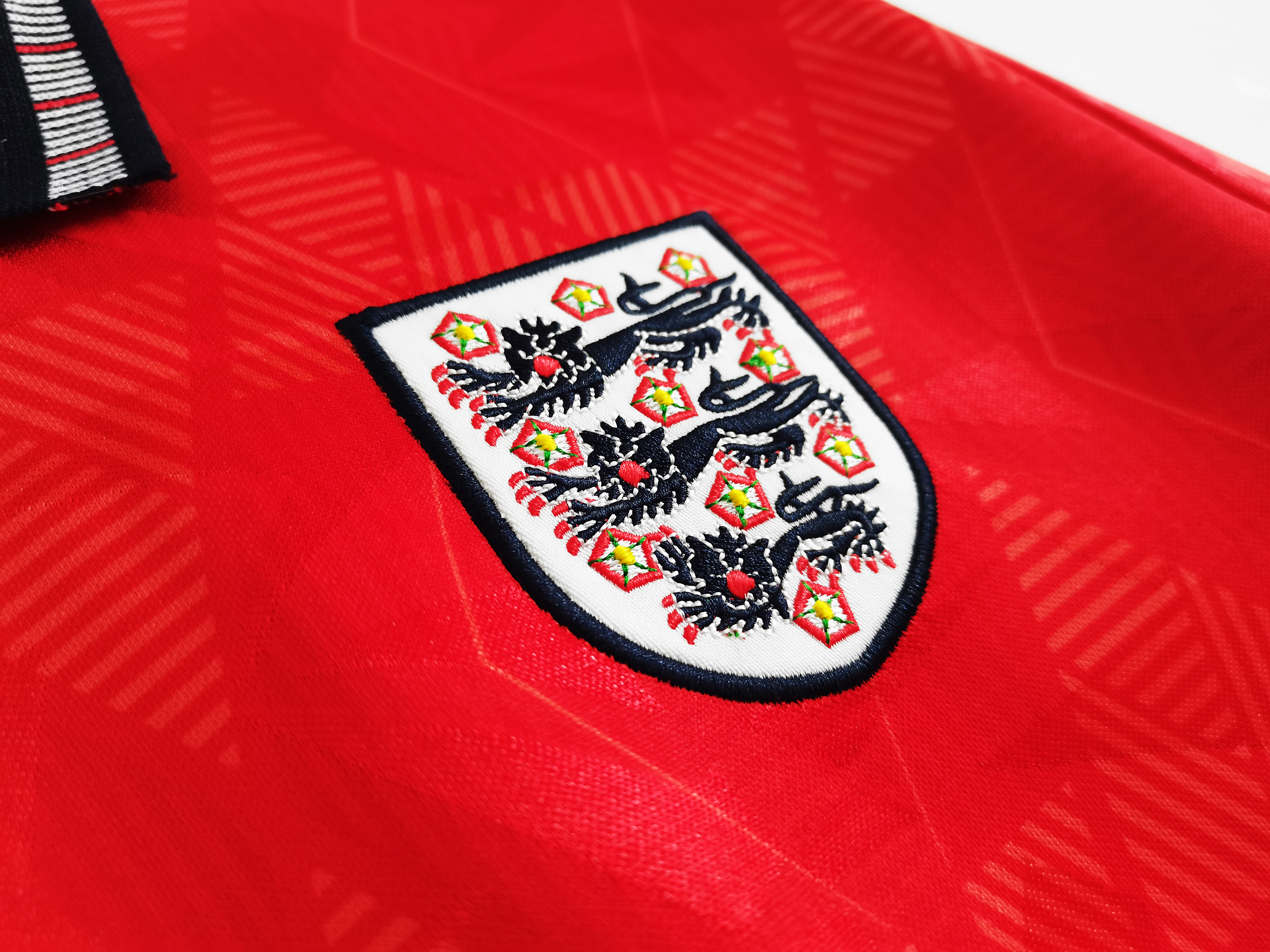 1990 England Away Red Retro Jersey/1990 英格兰客场