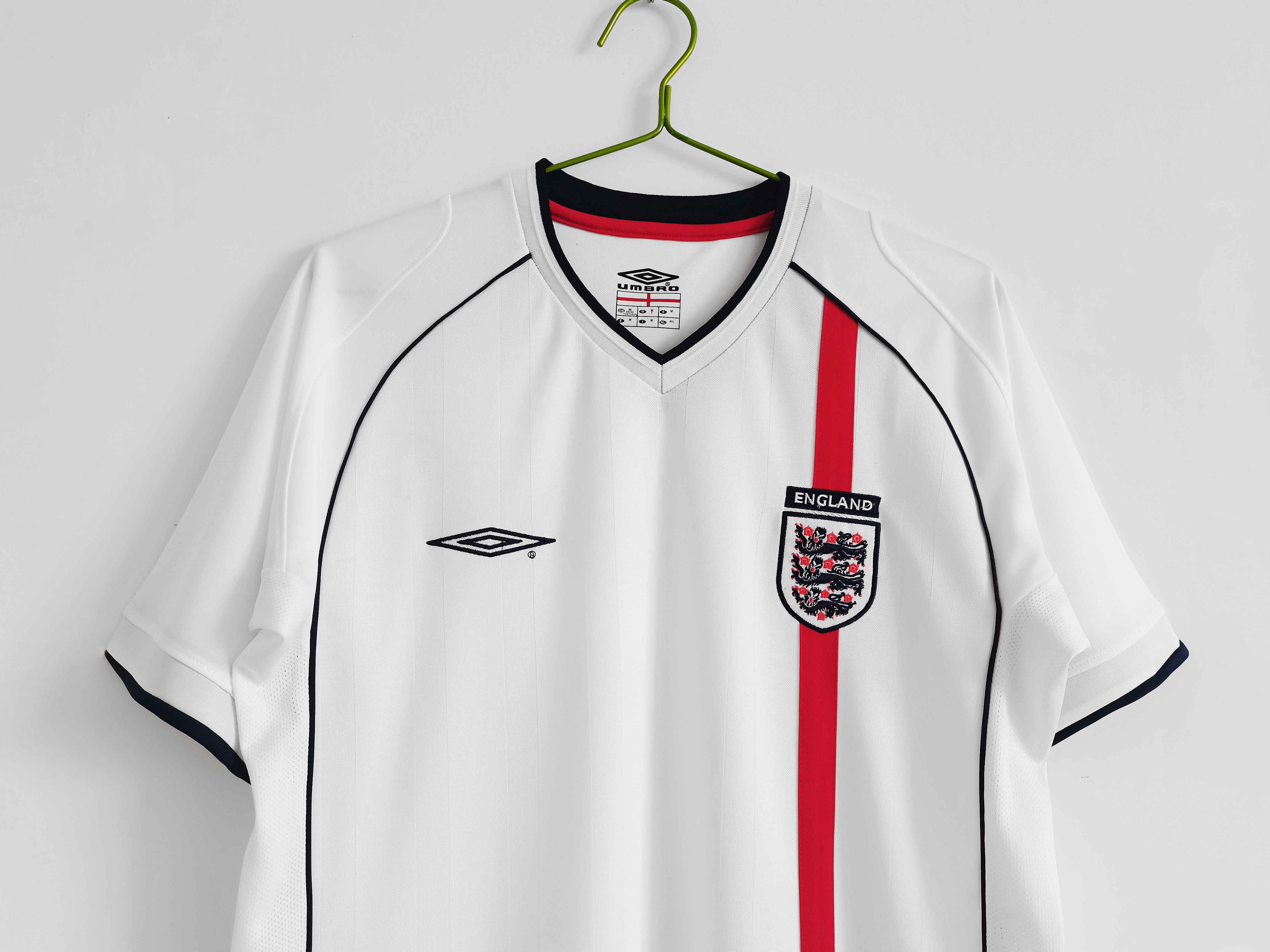 01-03 England Home White Retro Jersey/01-03 英格兰主场