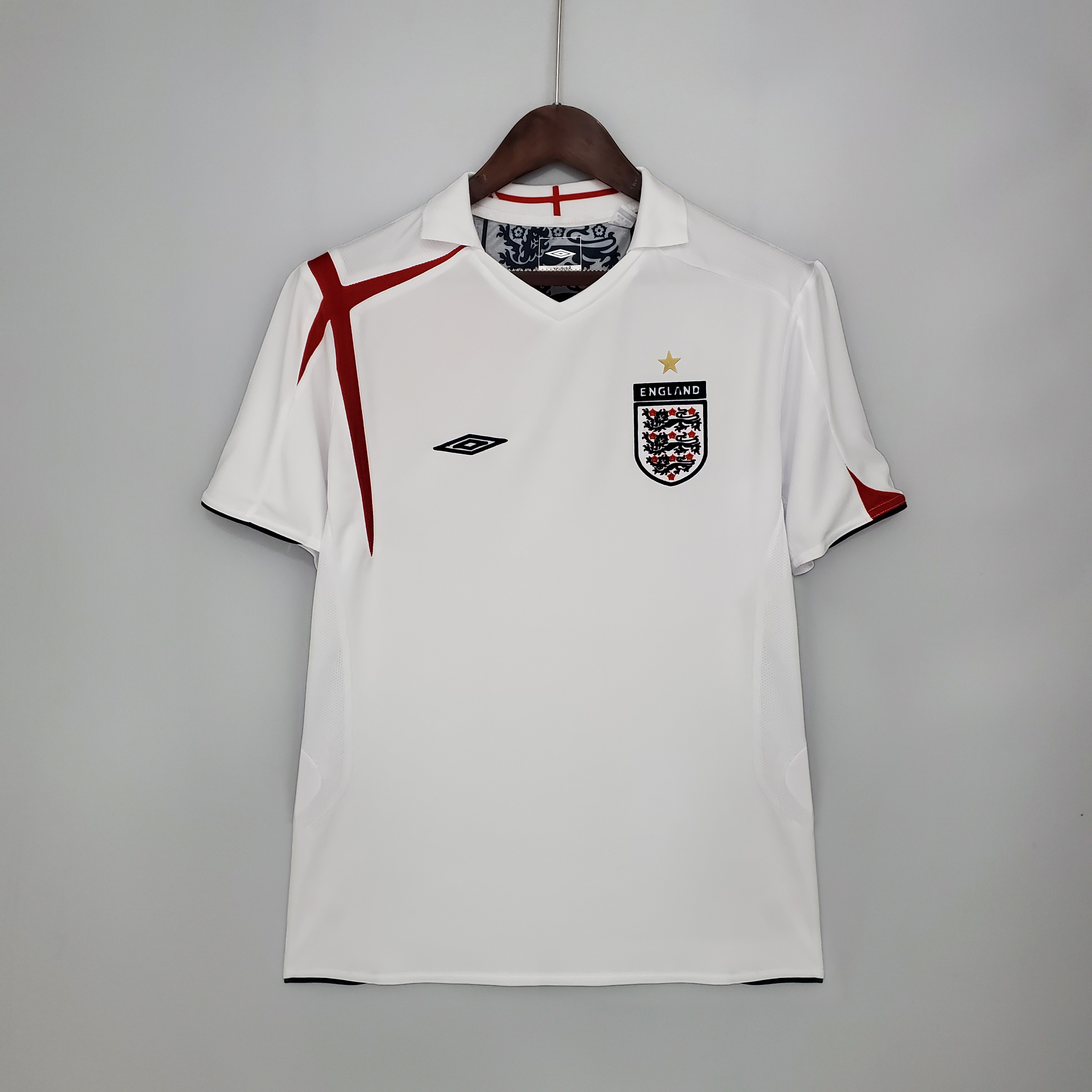2006 England Home White Retro Jersey/2006 英格兰主场