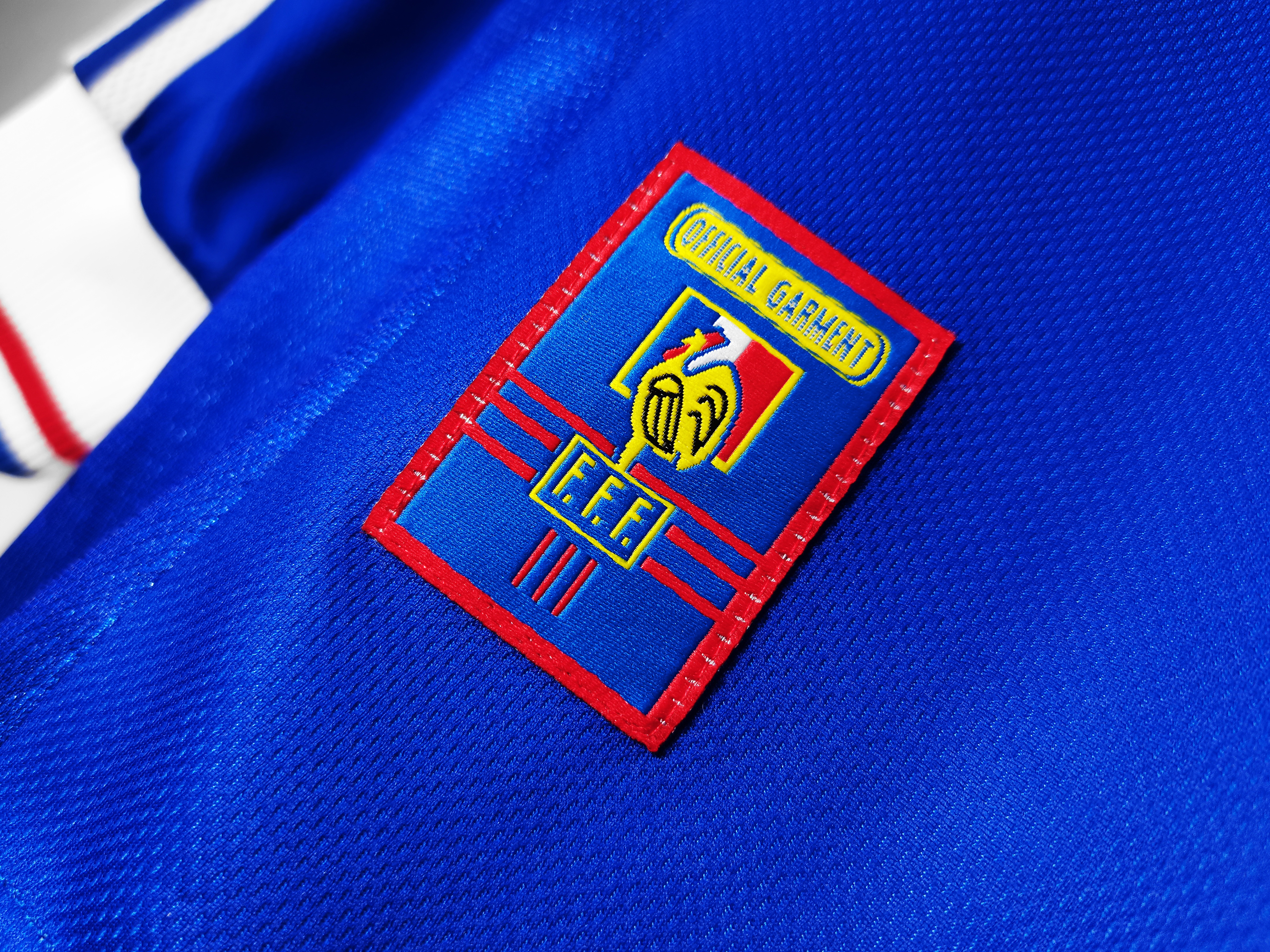 1998 France Home Long Sleeve with Match Detail Retro Jersey/1998 法国主场长袖带比赛细节