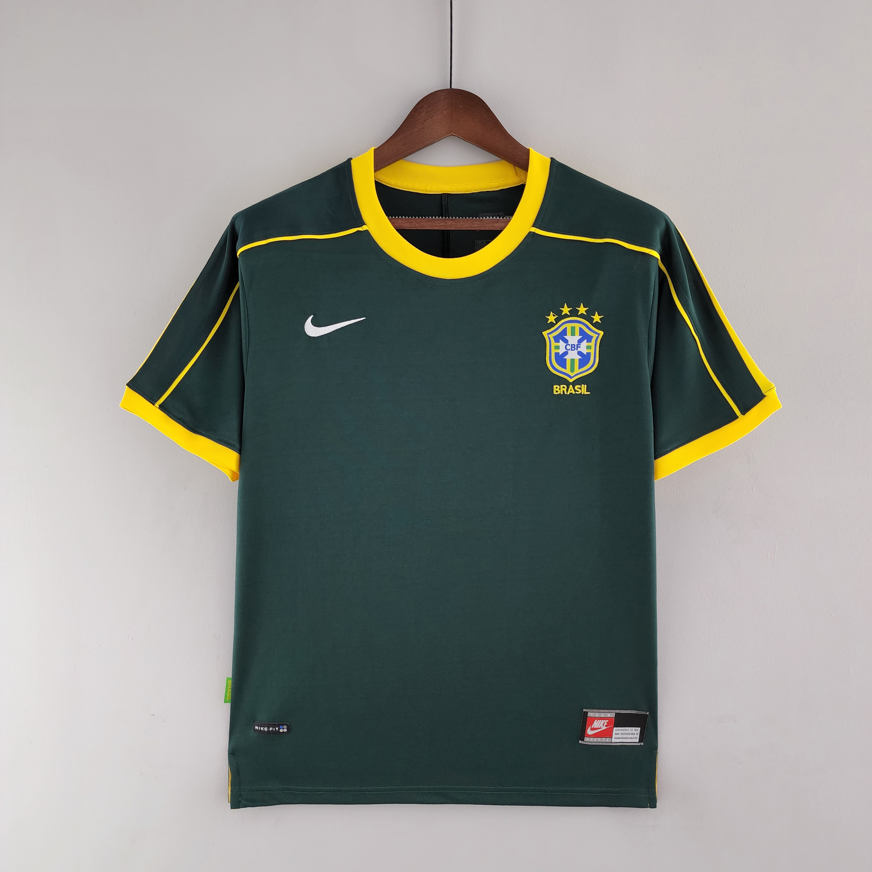 1998 Brazil Green Goal Keeper Retro Jersey/1998 巴西守门员