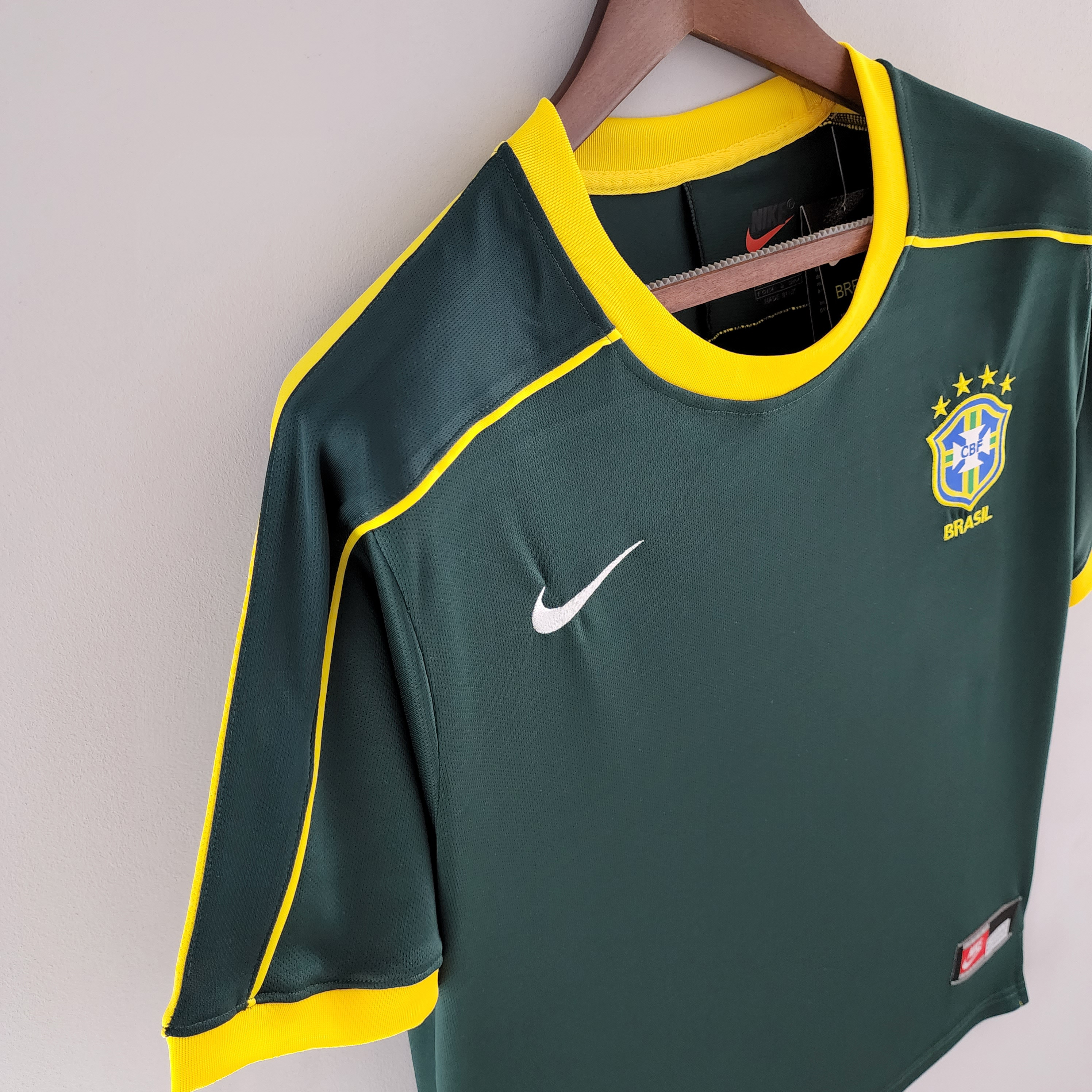 1998 Brazil Green Goal Keeper Retro Jersey/1998 巴西守门员