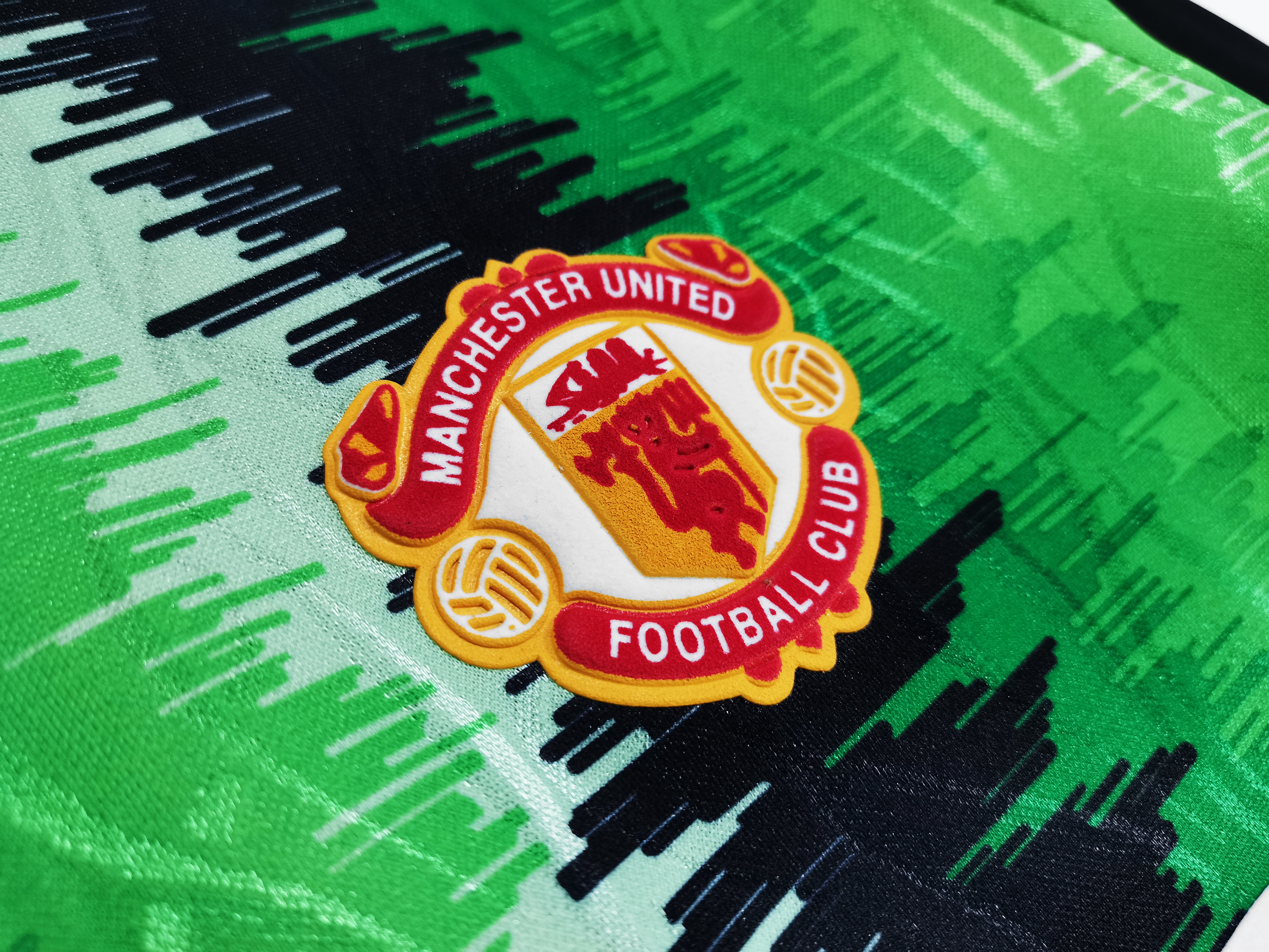 90-91 Manchester United Goal Keeper Green Long Sleeve Retro Jersey/90-91 曼联守门员长袖