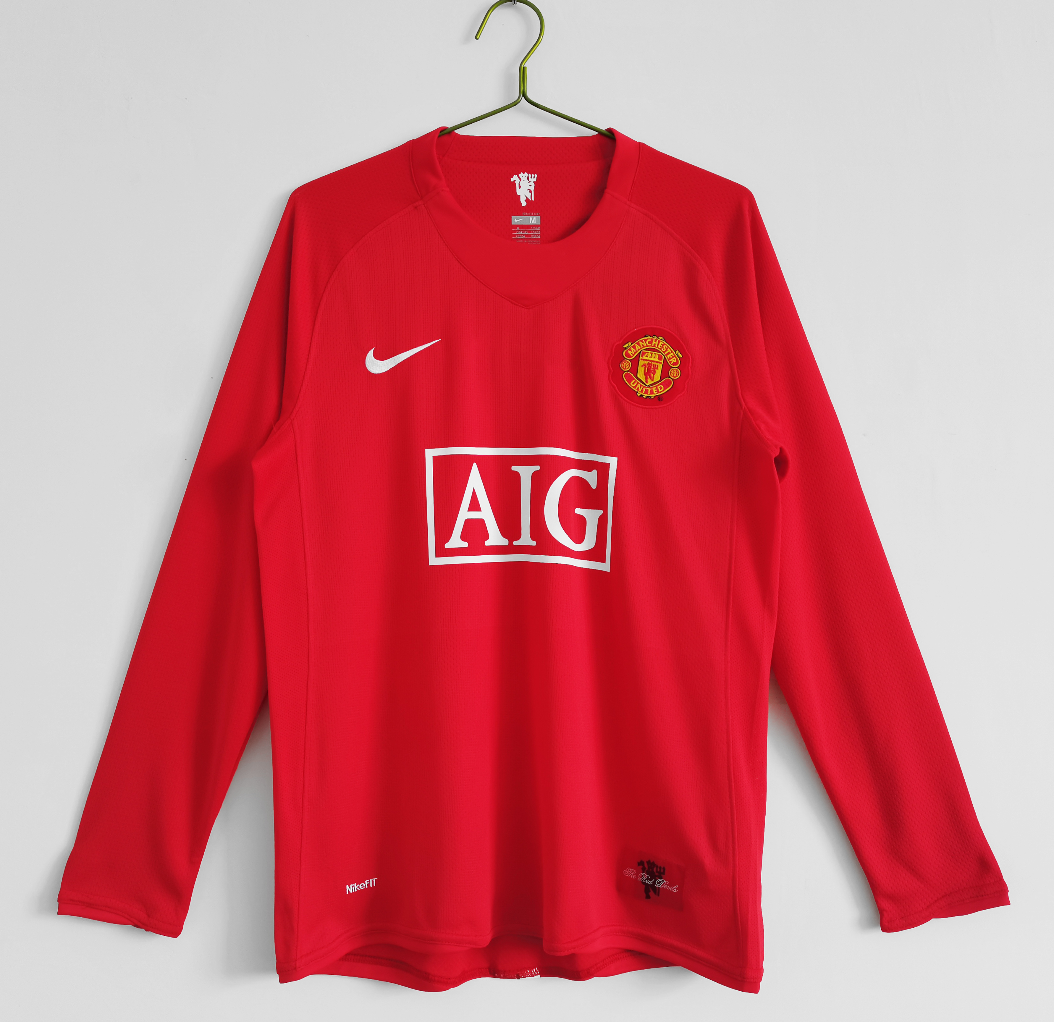 07-08 Manchester United Home Retro Long Sleeve Jersey with 7#RONALDO/07-08 曼联主场长袖带7号RONALDO