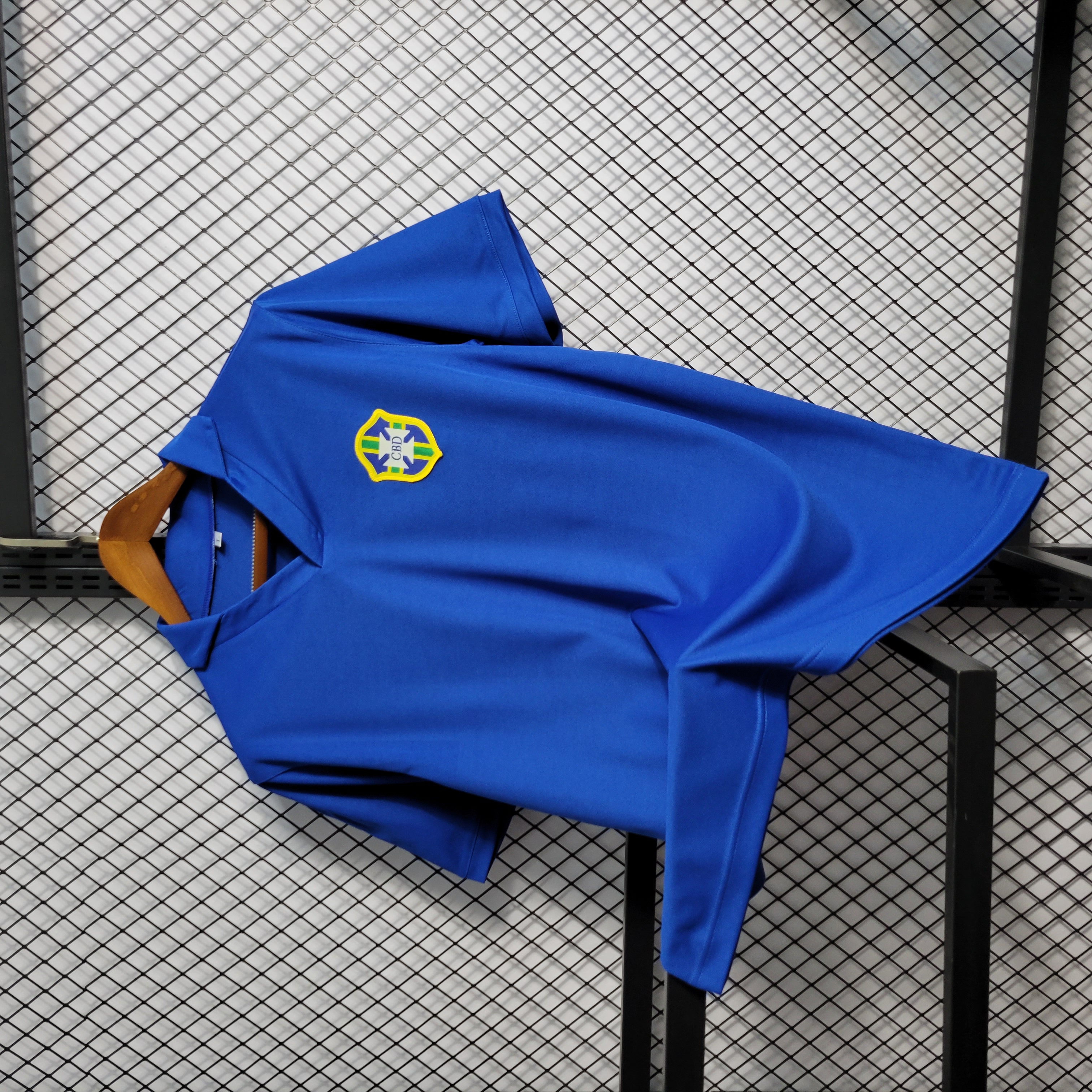 1957-1962 Brazil Away Blue Retro Jersey/1957-1962巴西客场