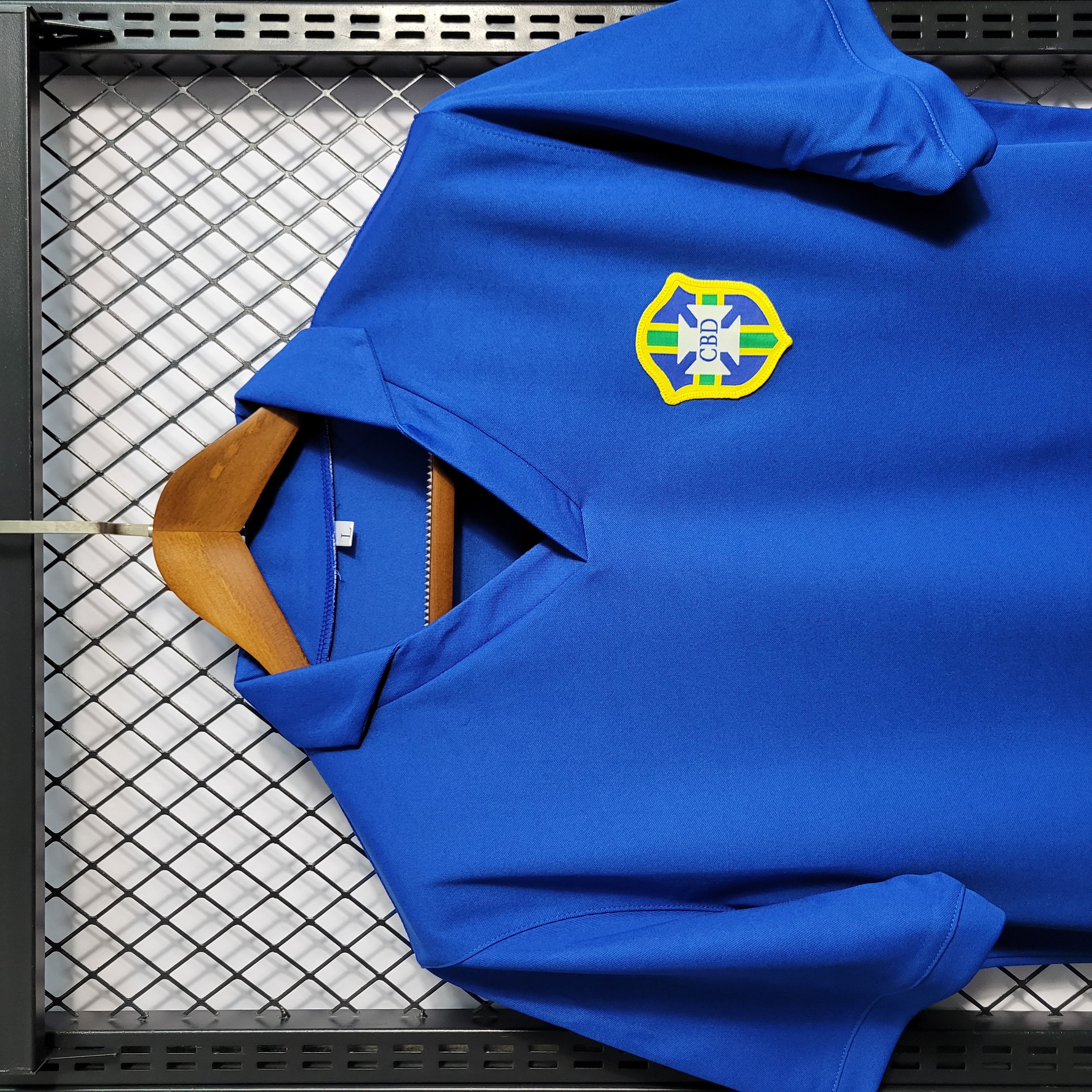 1957-1962 Brazil Away Blue Retro Jersey/1957-1962巴西客场