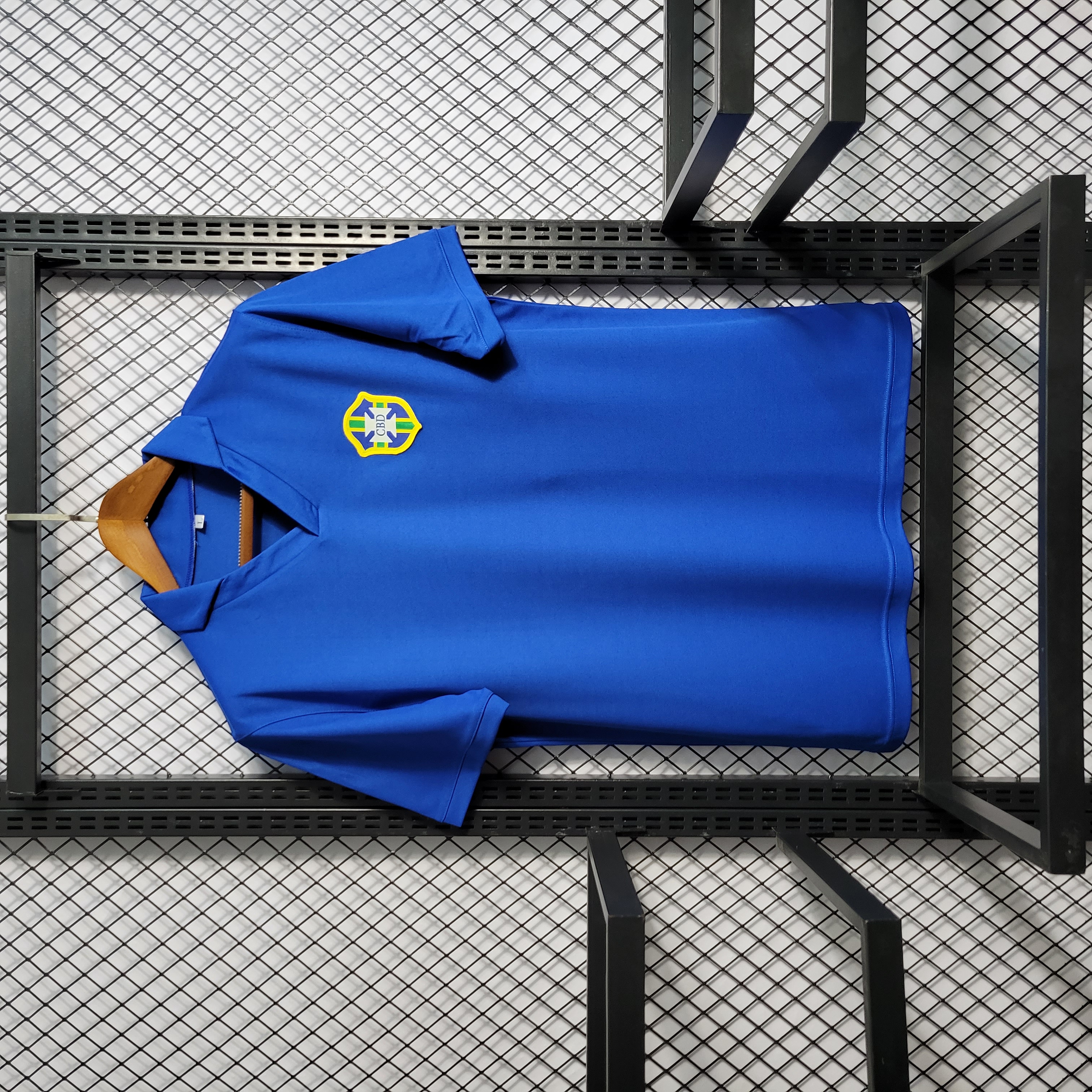 1957-1962 Brazil Away Blue Retro Jersey/1957-1962巴西客场