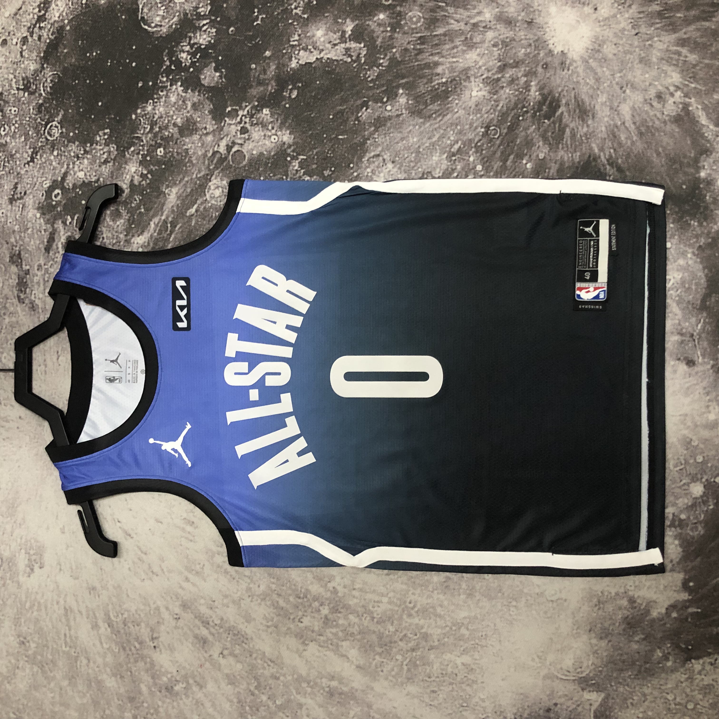 2023 NBA All Star Blue 0#HALIBURTON  Hot Pressed Jersey