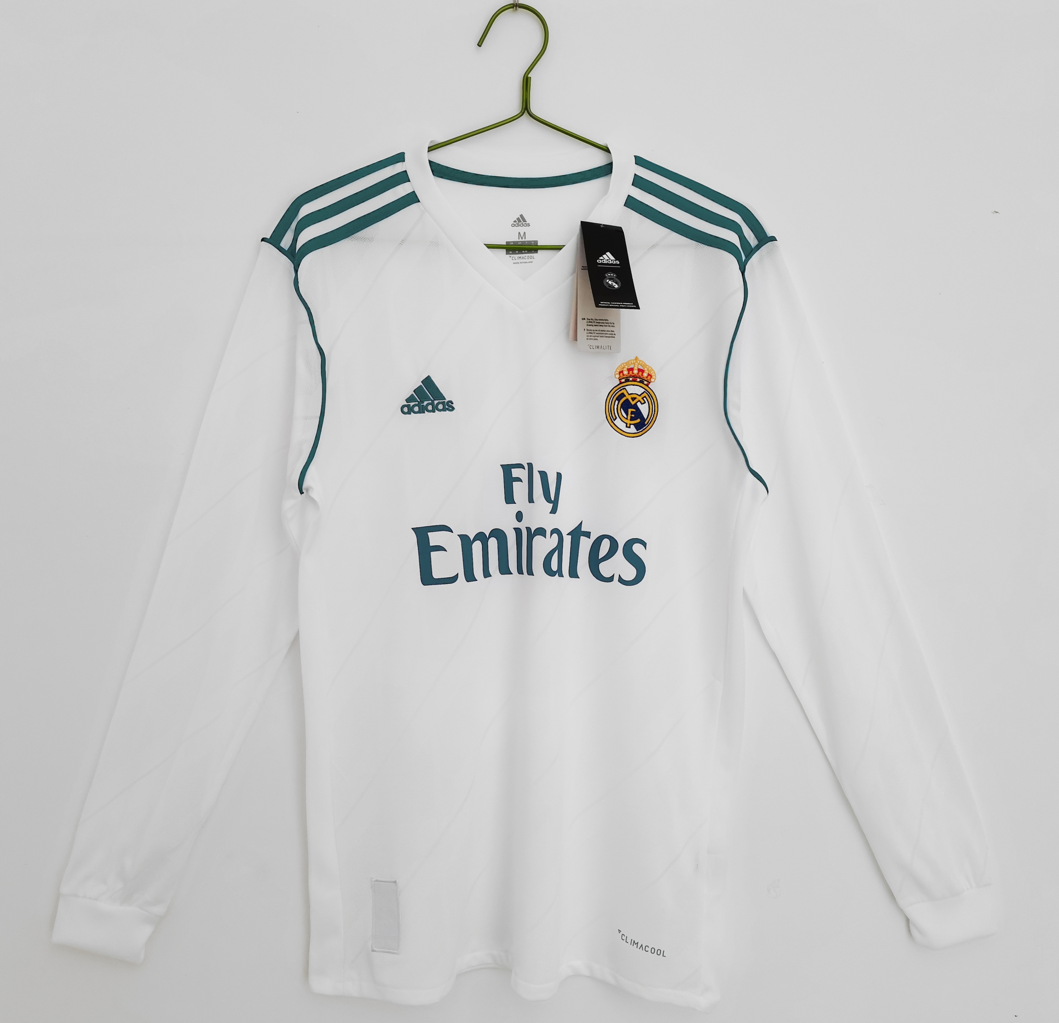 17-18 Real Madrid Home Long Sleeve Retro Jersey/17-18 皇马主场长袖