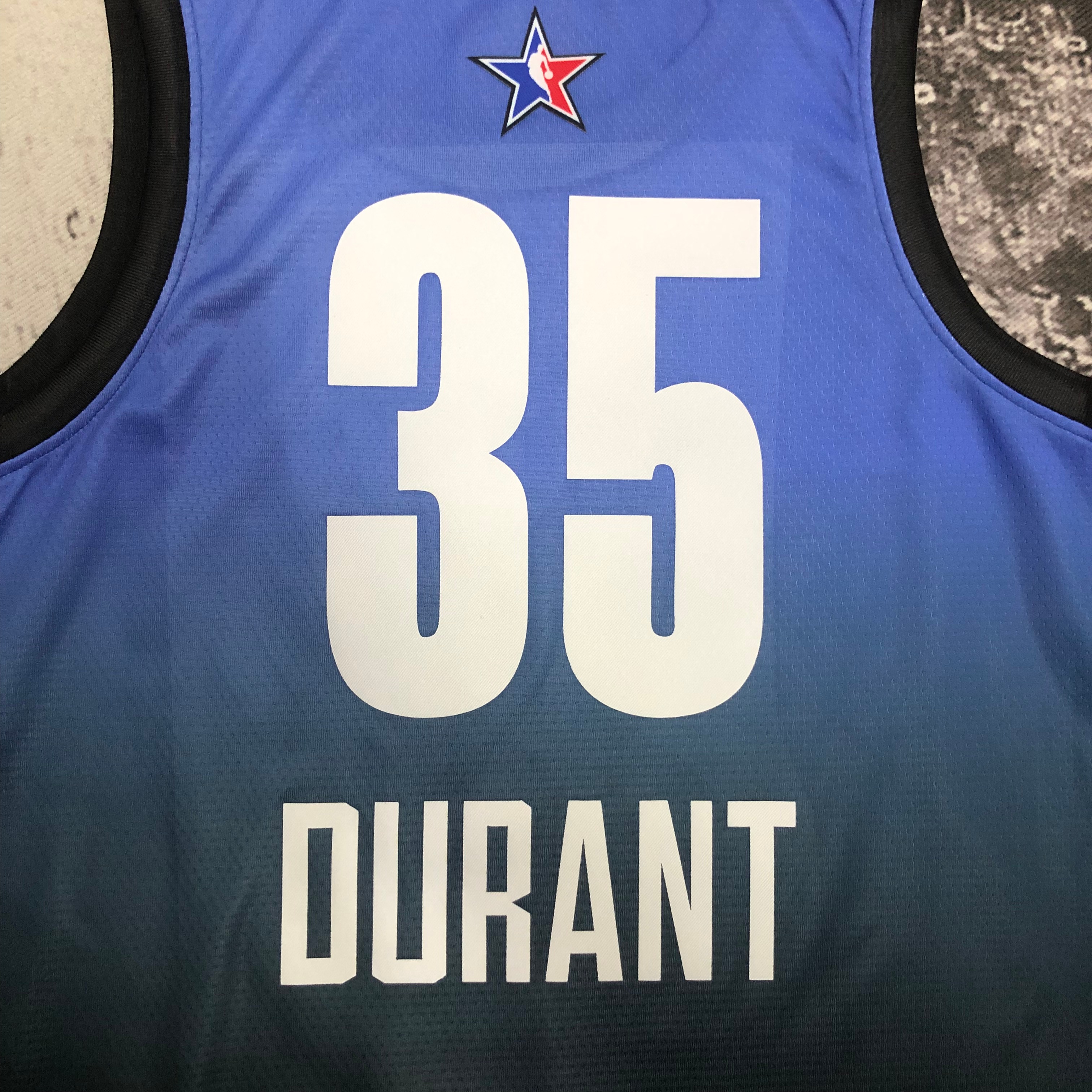 2023 NBA All Star Blue  35#DURANT Hot Pressed Jersey