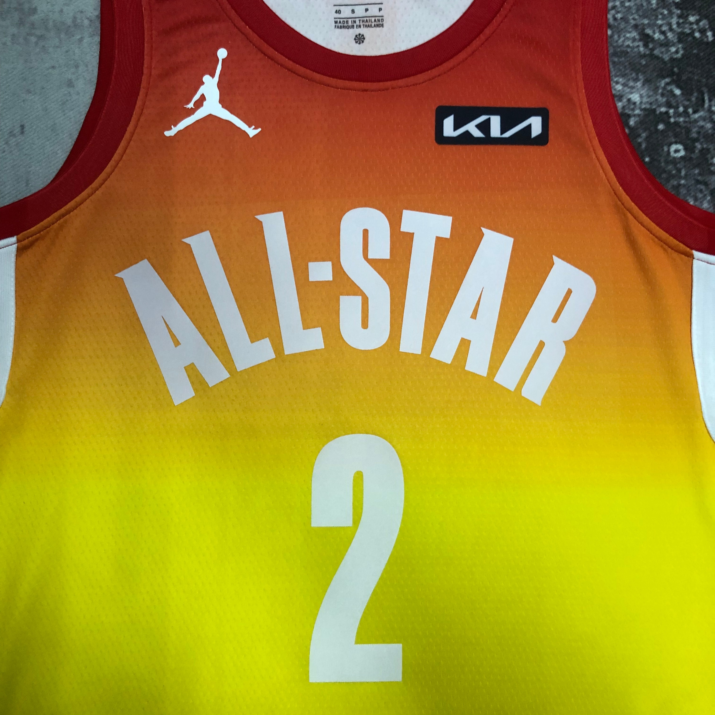 2023 NBA All Star Yellow  2#ALEXANDER  Hot Pressed Jersey