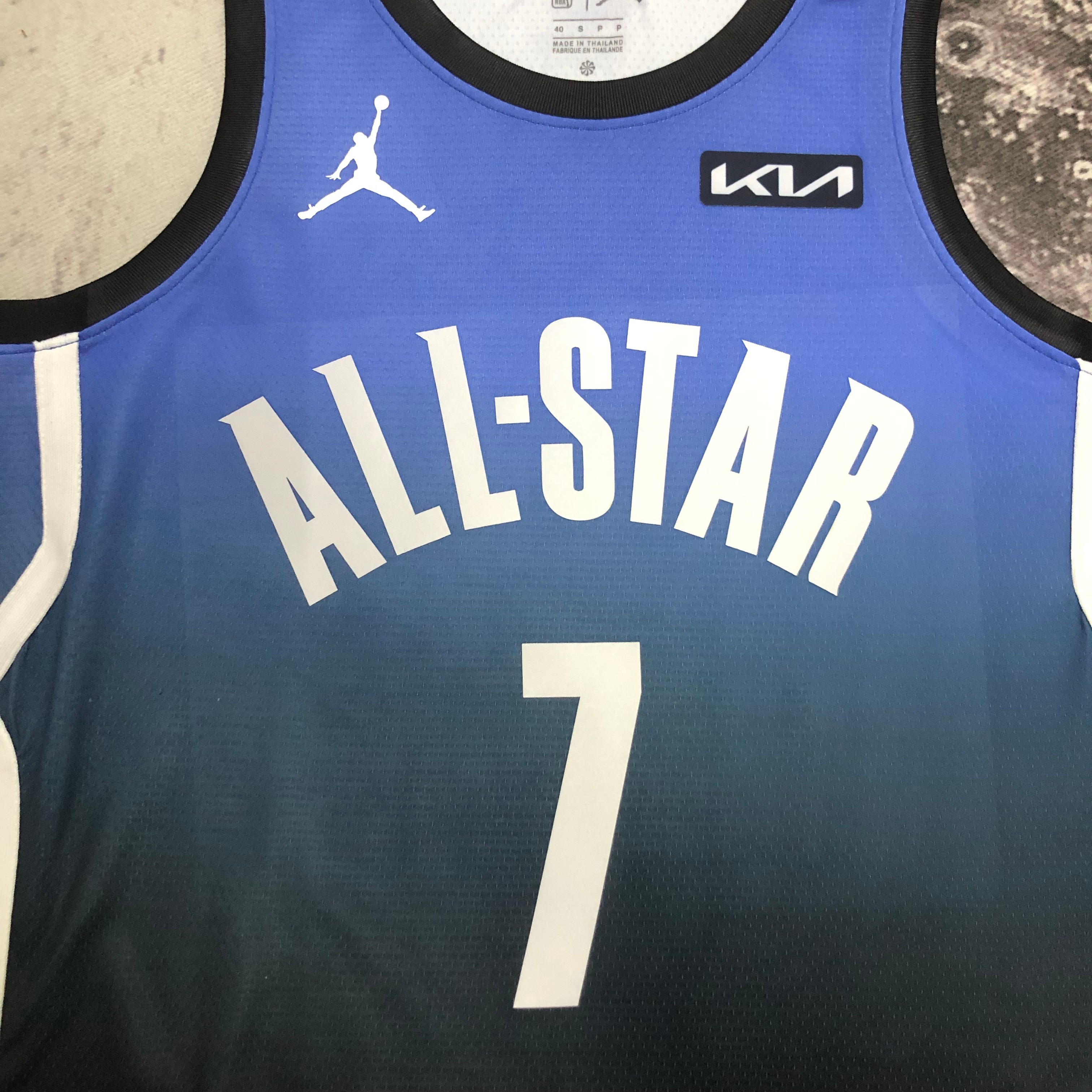 2023 NBA All Star Blue 7#BROWN  Hot Pressed Jersey