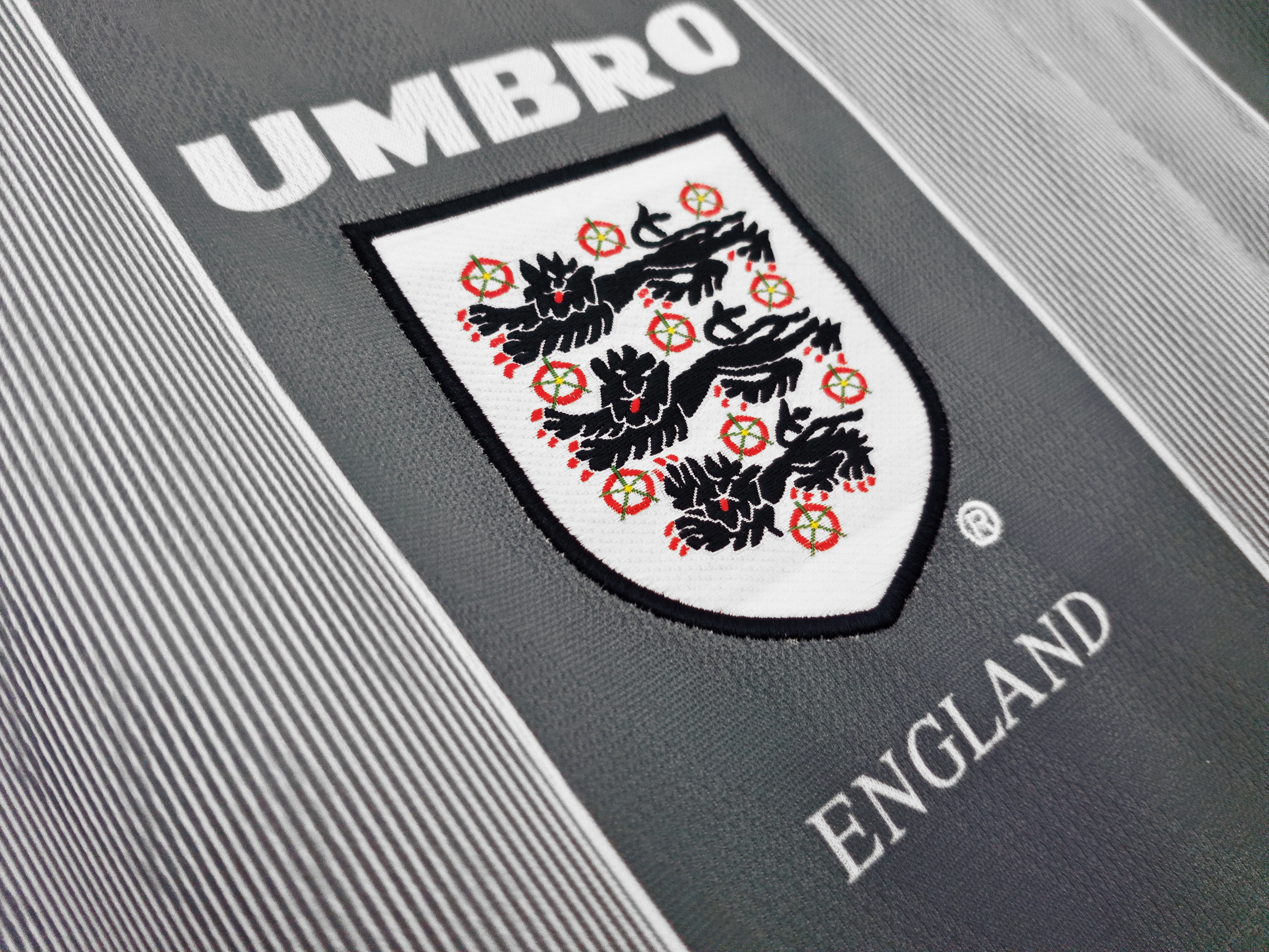 1996 England Away Retro Long Sleeve Jersey/1996 英格兰客场长袖