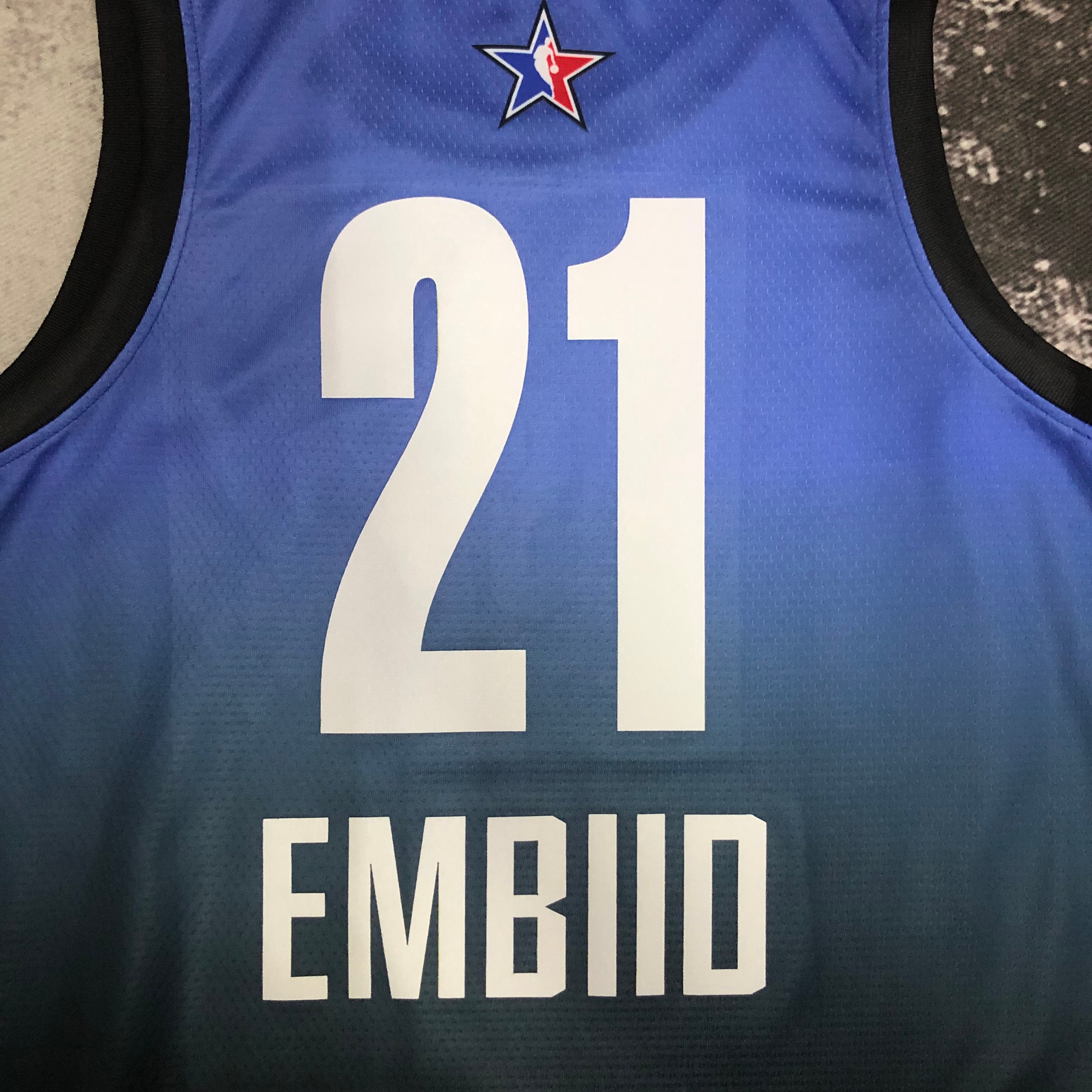 2023 NBA All Star Blue  21#EMBIIO Hot Pressed Jersey