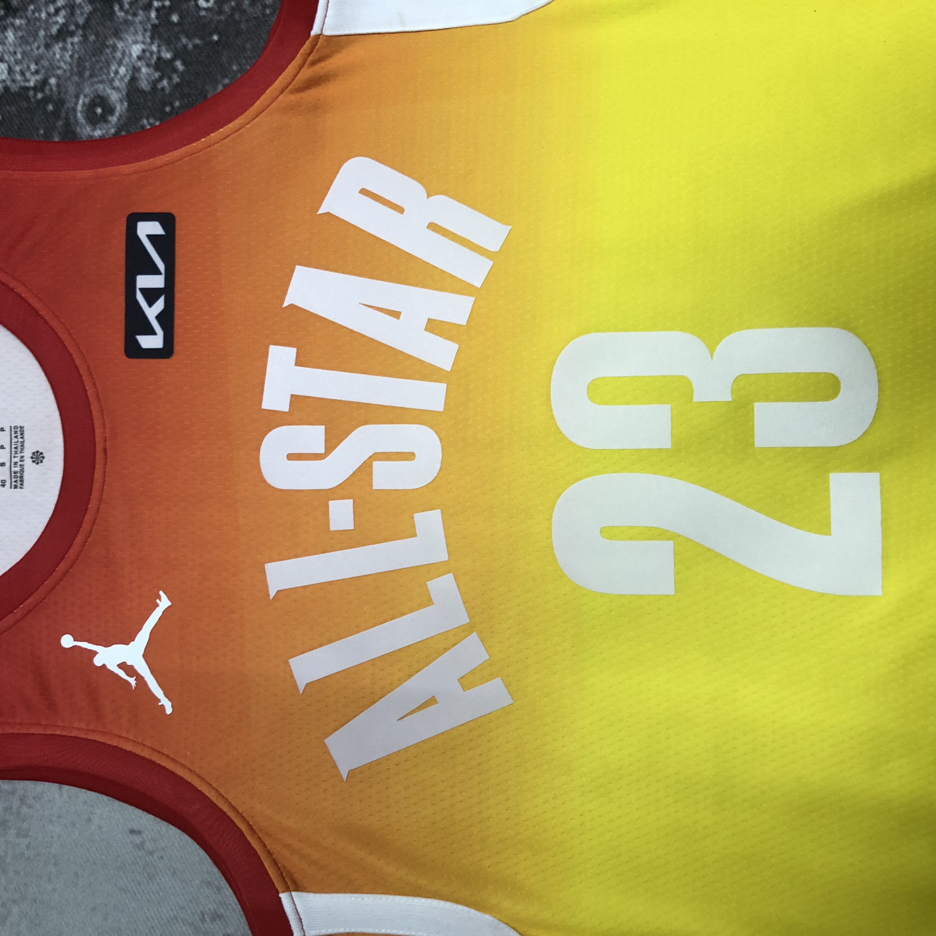 2023 NBA All Star Yellow  23#MARKKANEN  Hot Pressed Jersey