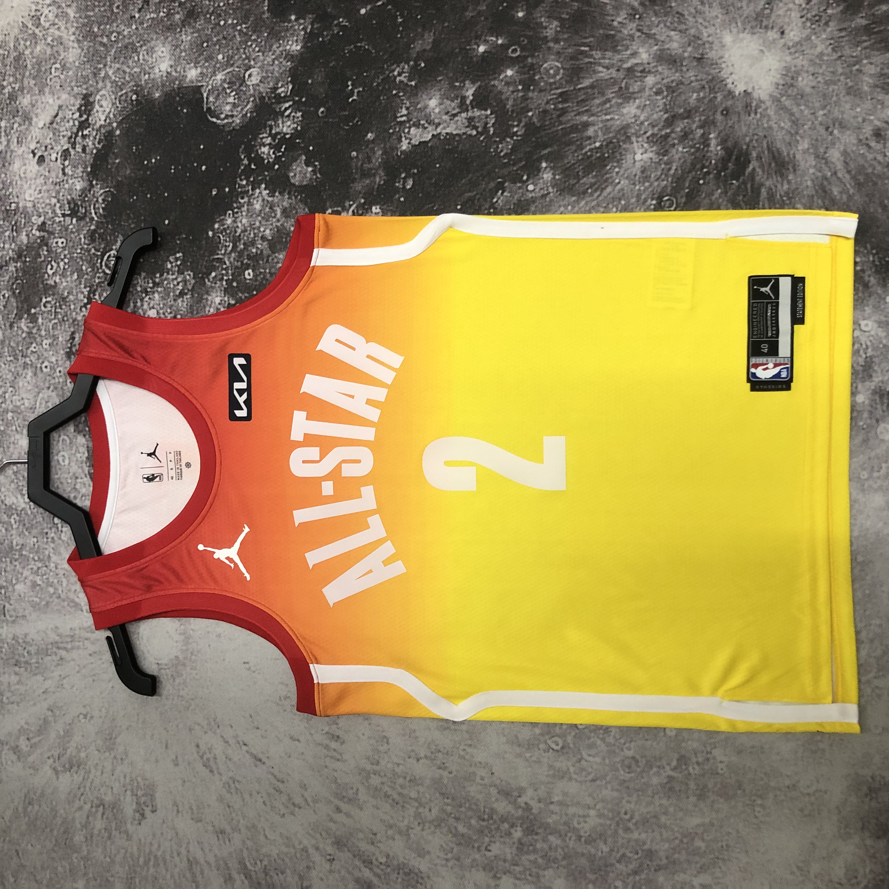 2023 NBA All Star Yellow  2#ALEXANDER  Hot Pressed Jersey