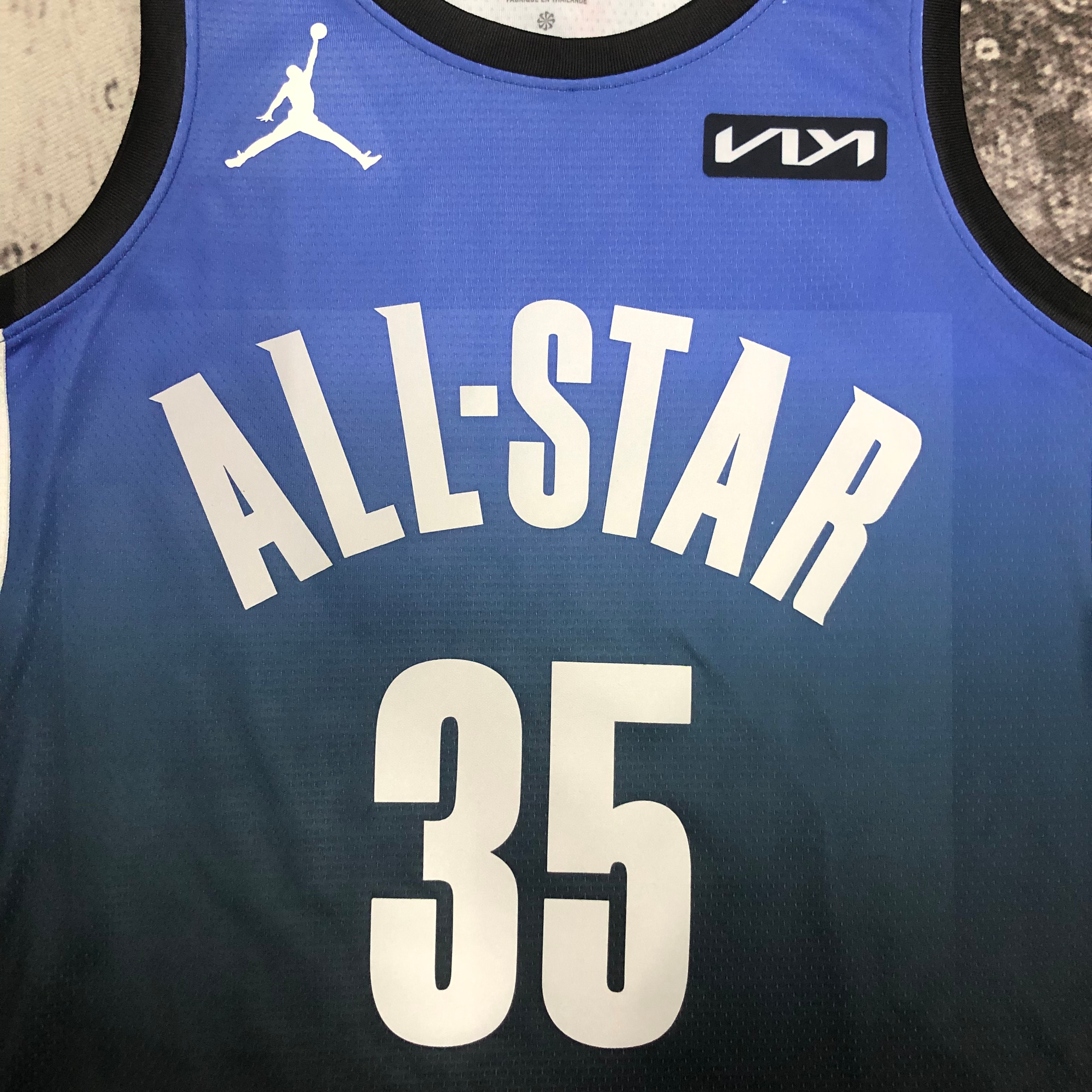 2023 NBA All Star Blue  35#DURANT Hot Pressed Jersey