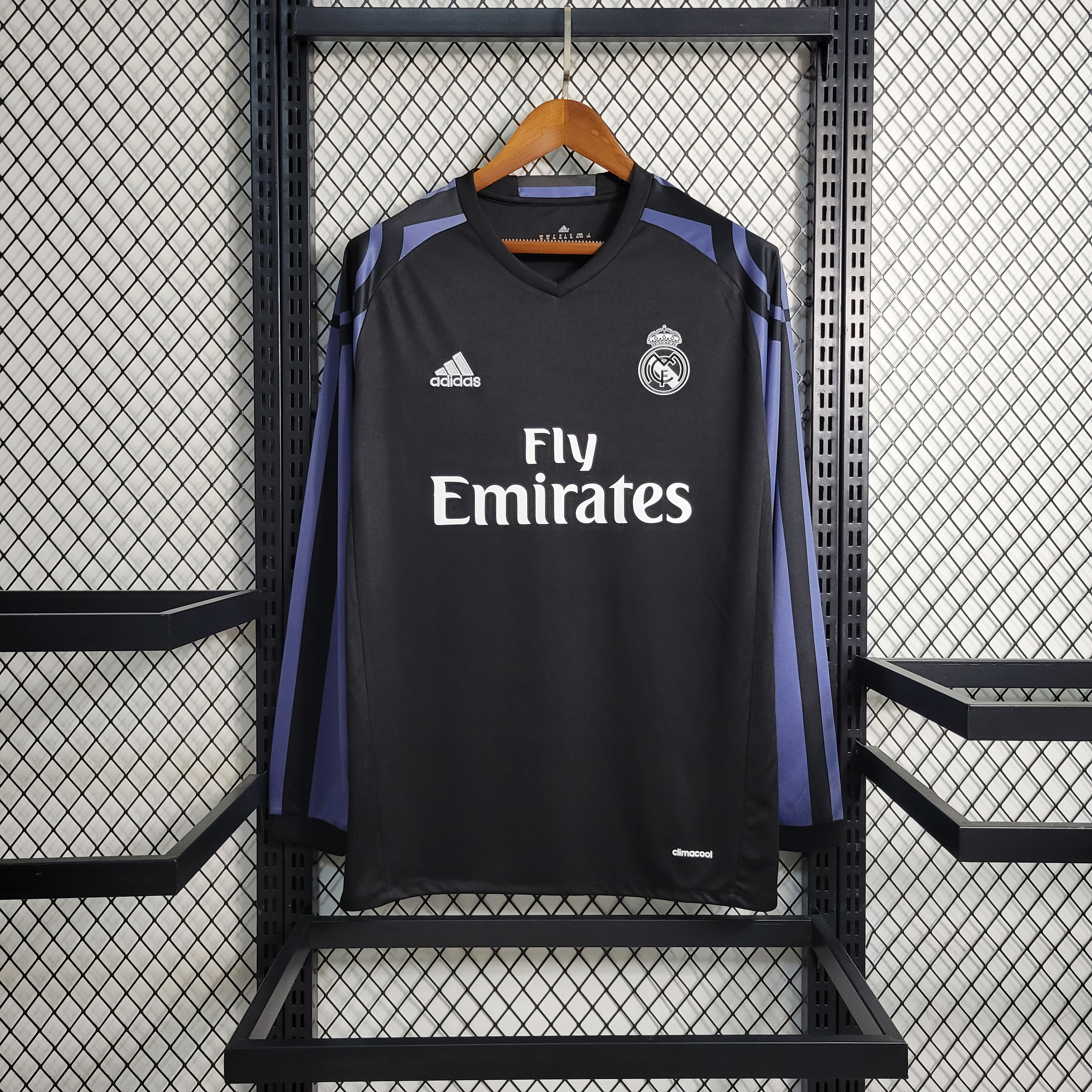 16-17 Real Madrid Third Long Sleeve Retro Jersey/16-17 皇马第二客场长袖