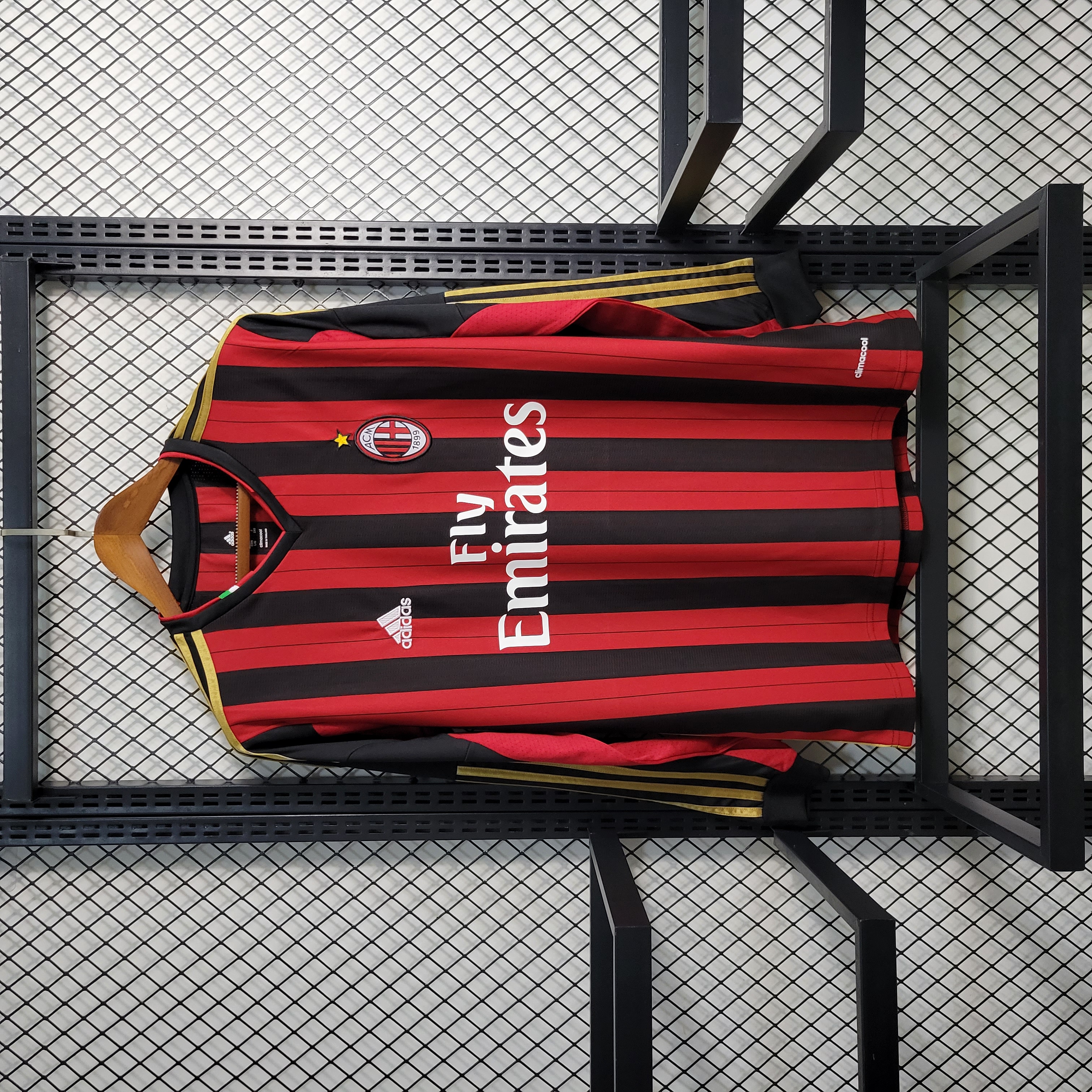 13-14 AC Milan Home Retro Long Sleeve Fans Jersey/13-14 AC米兰主场长袖