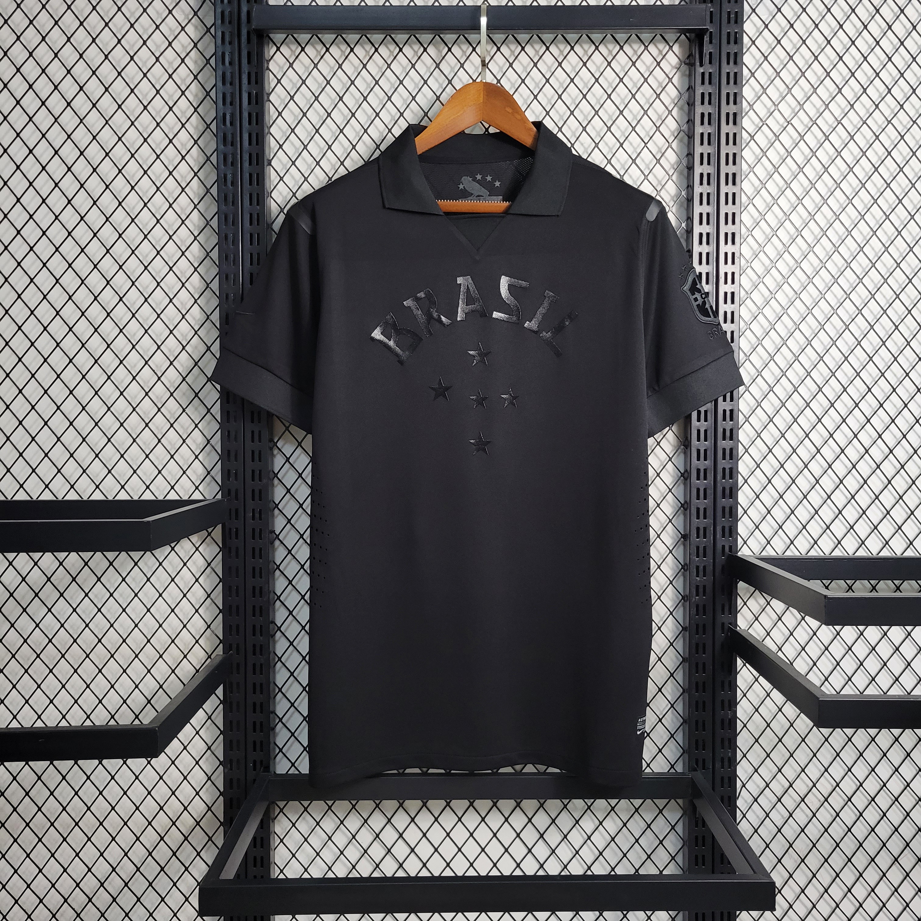 2013 Brazil Black Retro Jersey/2013 巴西黑色复古