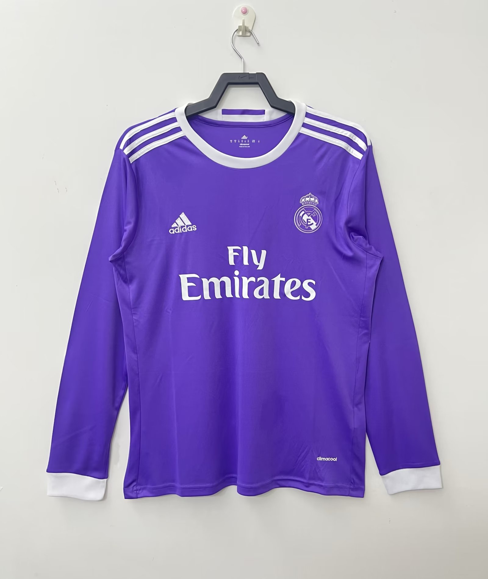 16-17 Real Madrid Away Retro Long Sleeve Jersey/16-17 皇马客场长袖