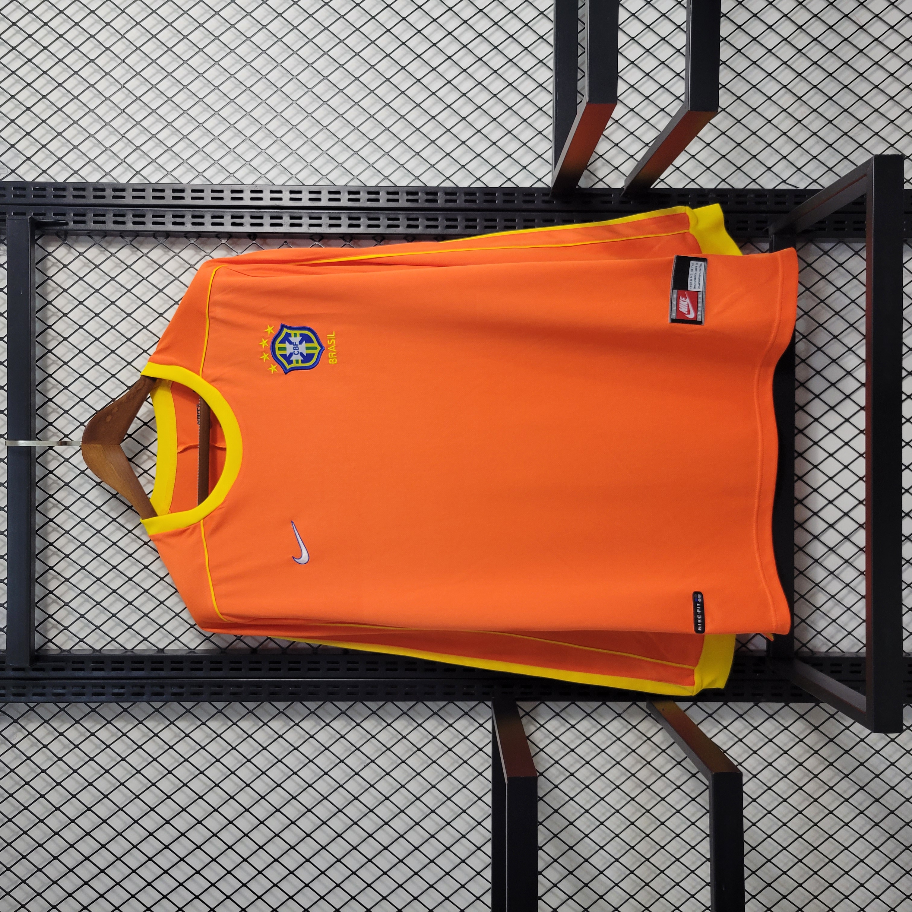 1998 Brazil Goal Keeper Long Sleeve Retro Jersey/1998 巴西守门员长袖