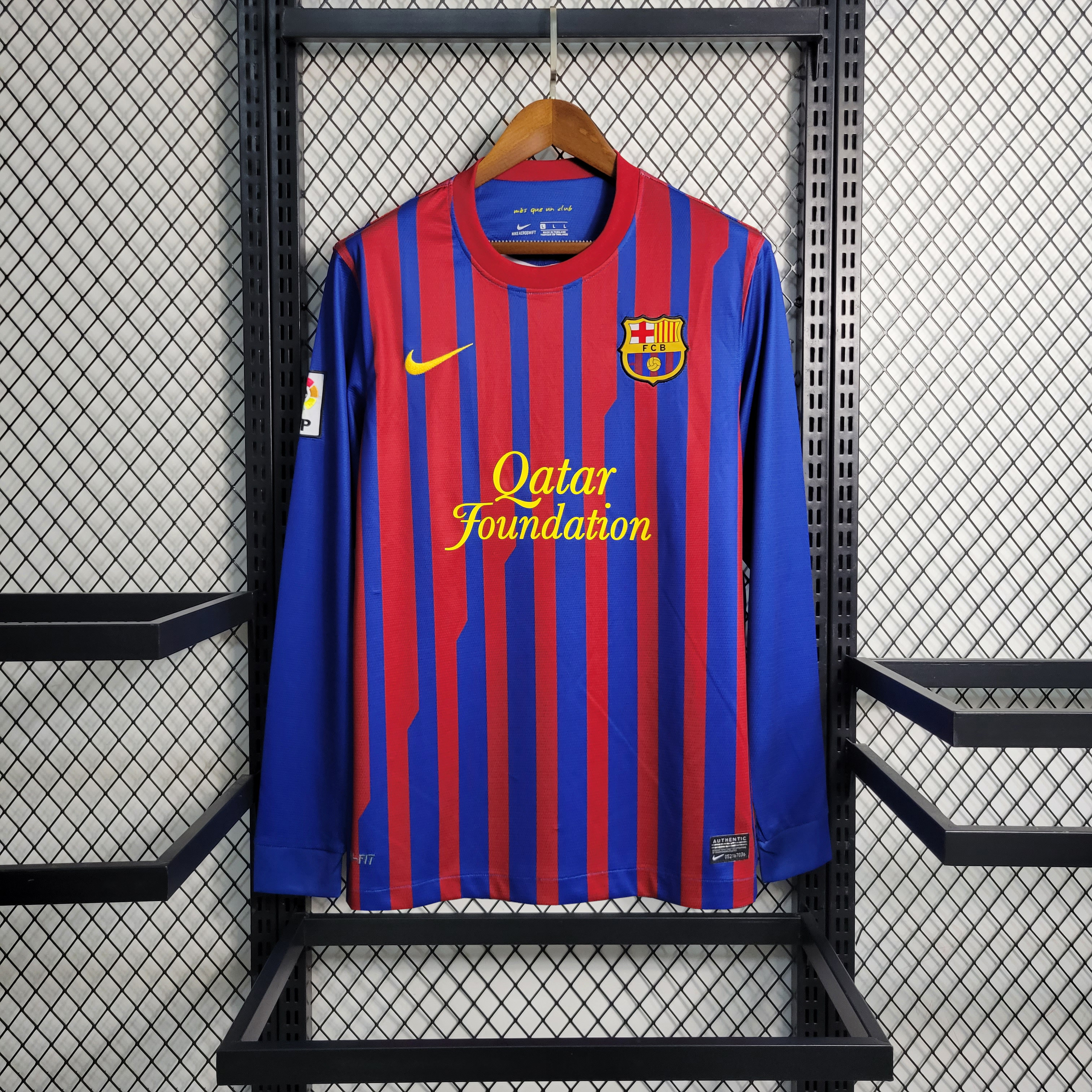 11-12 Barcelona Home Retro Long Sleeve Jersey/11-12 巴萨主场长袖