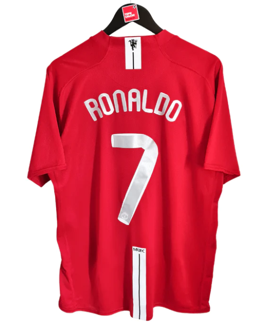 07-08 Manchester United Home Retro Long Sleeve Jersey with 7#RONALDO/07-08 曼联主场长袖带7号RONALDO