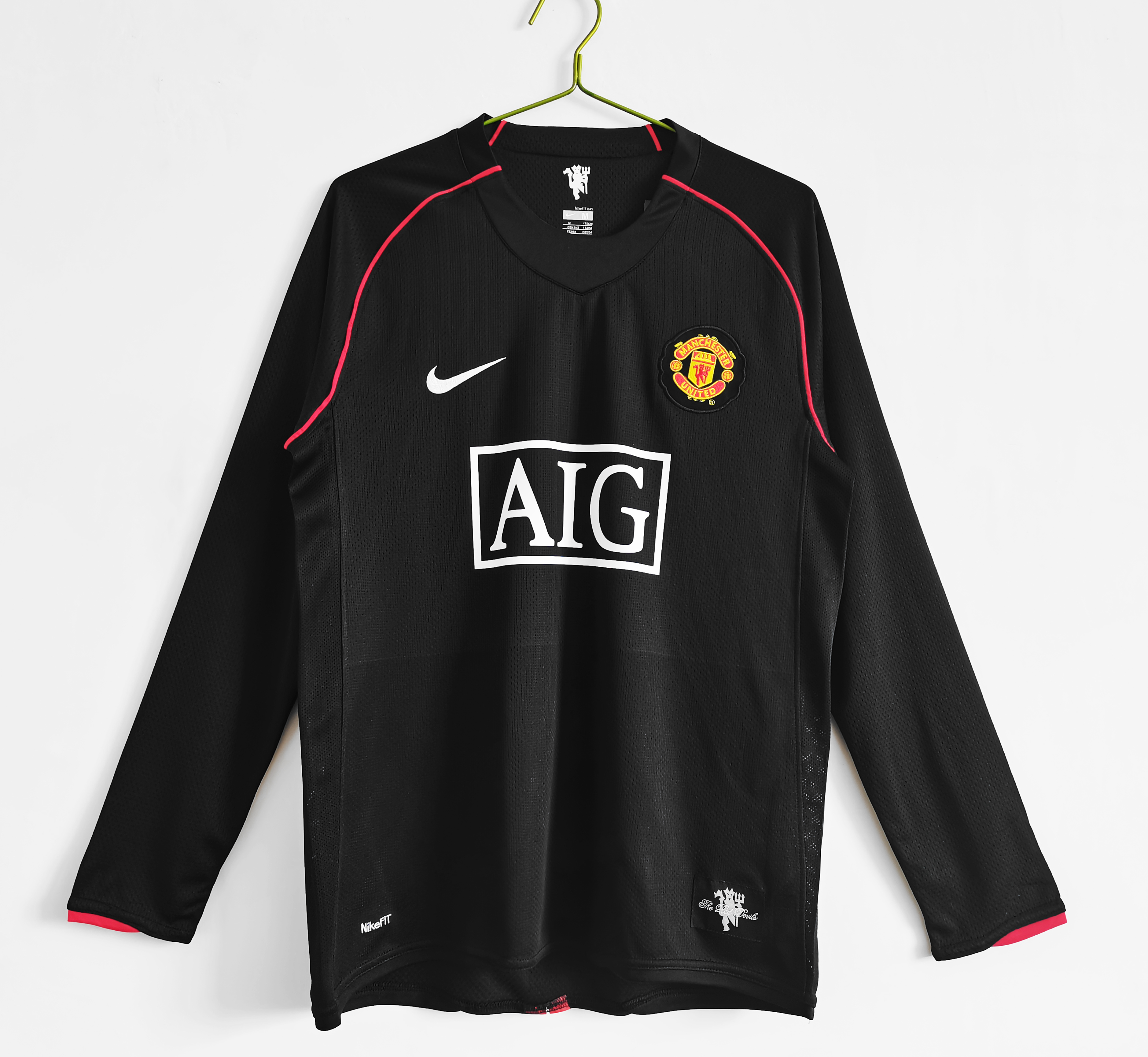 07-08 Manchester United Away Retro Long Sleeve Jersey/07-08 曼联客场长袖