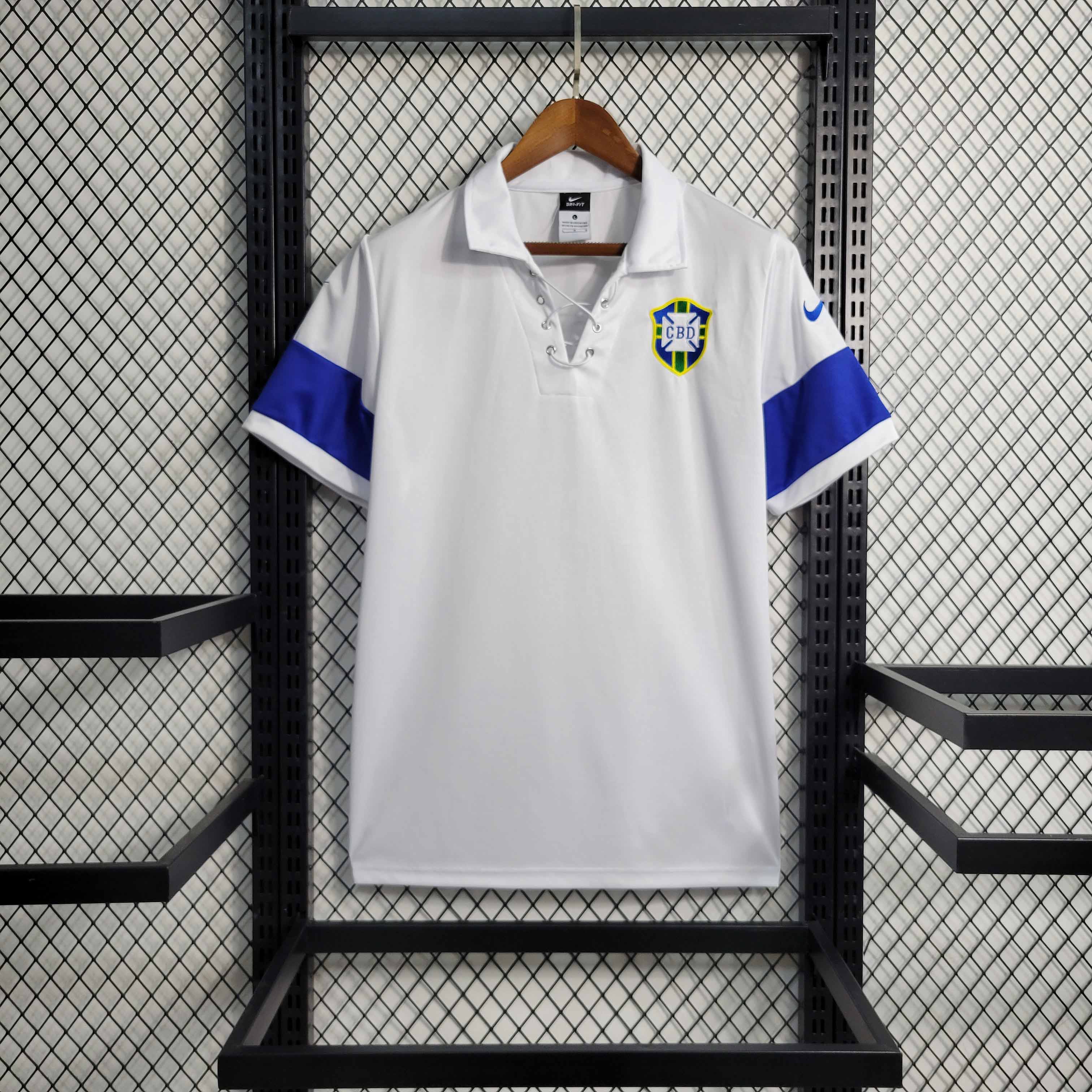 2004 Brazil White Retro Jersey/2004 巴西白色