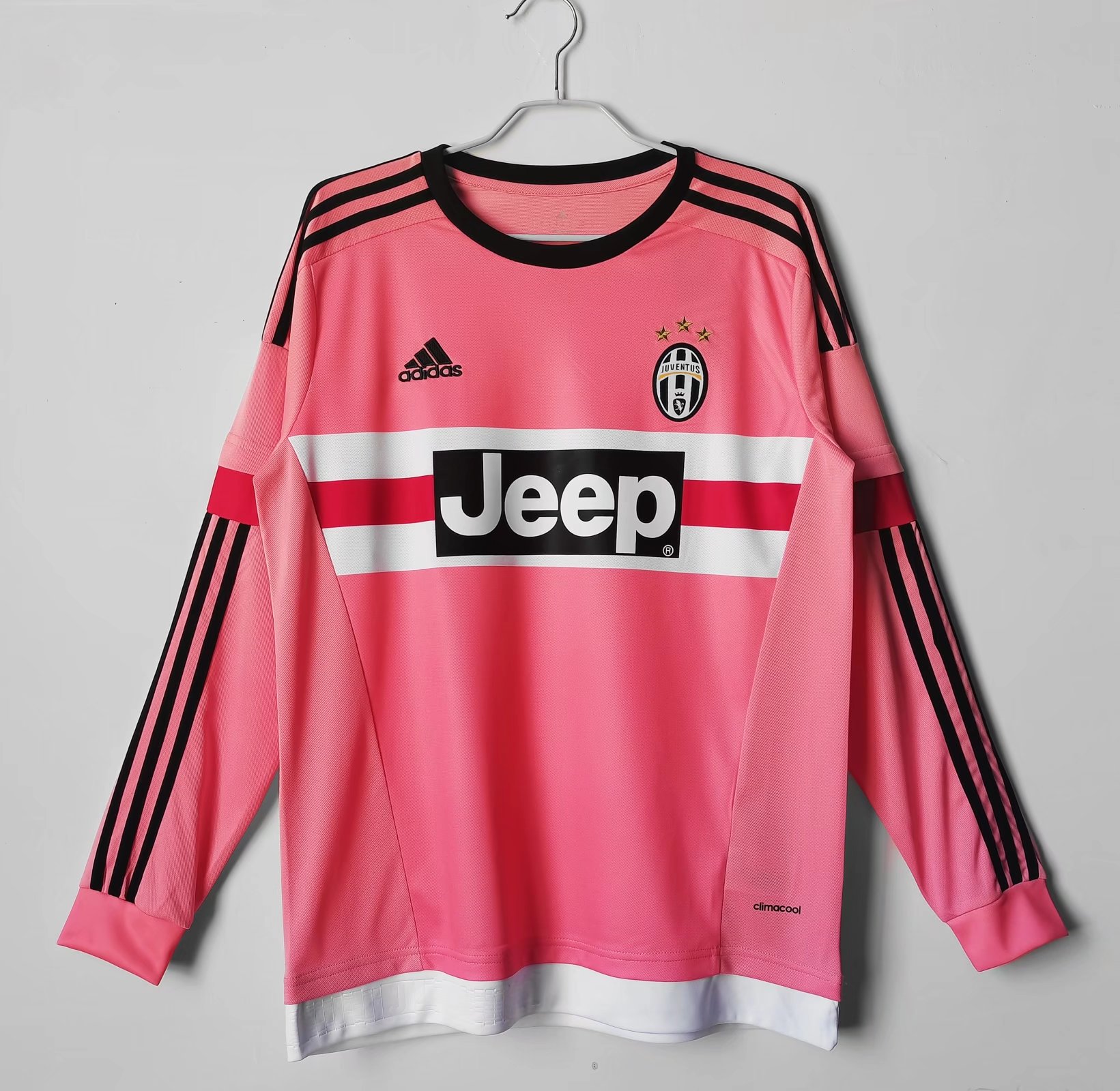 2015-16 Juventus Away Long Sleeve Retro Jersey/15-16 尤文图斯客场长袖