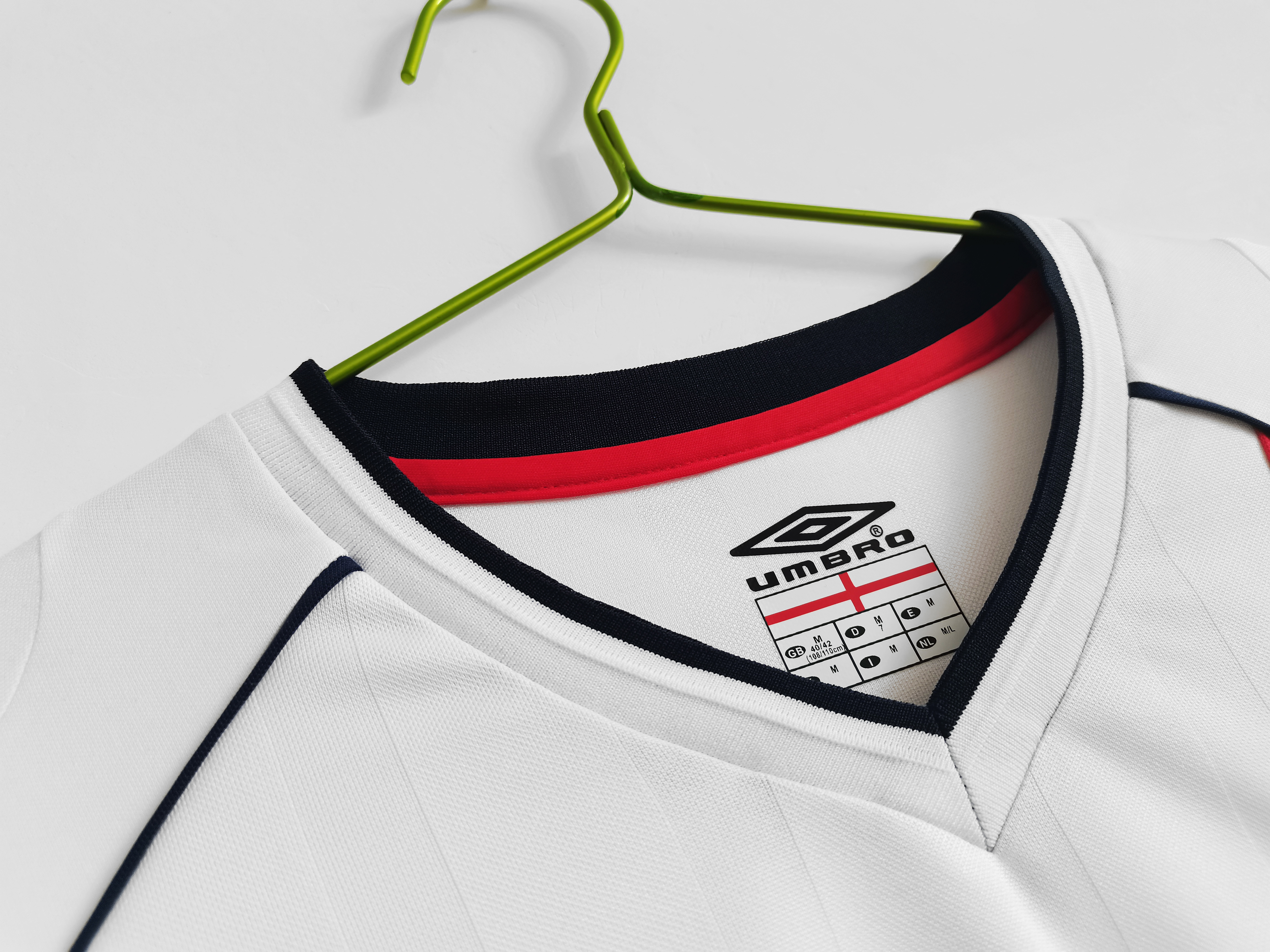 2002 England Home Long Sleeve Retro Jersey/2002 英格兰主场长袖