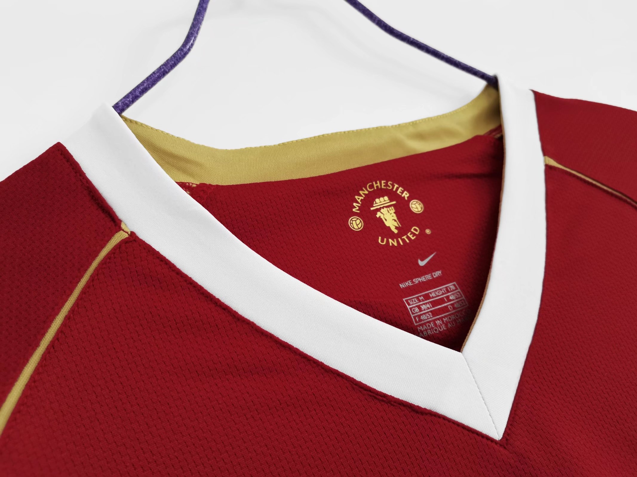 2006-07 Manchester United Home Long Sleeve Retro Jersey/06-07 曼联主场长袖