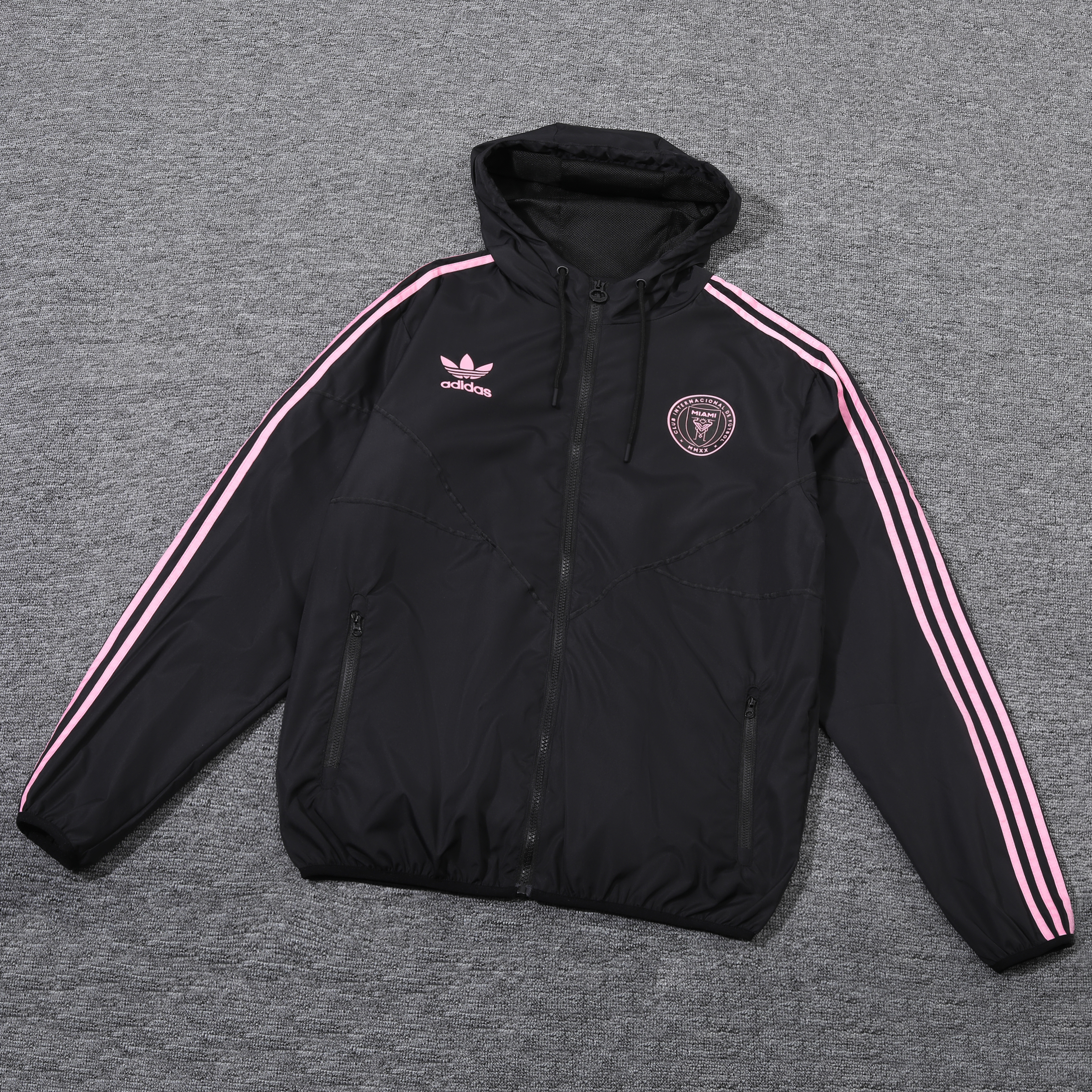 2023 Inter Miami Player Hooded Windbreaker S-XXL/2023迈阿密黑色球员版防风衣
