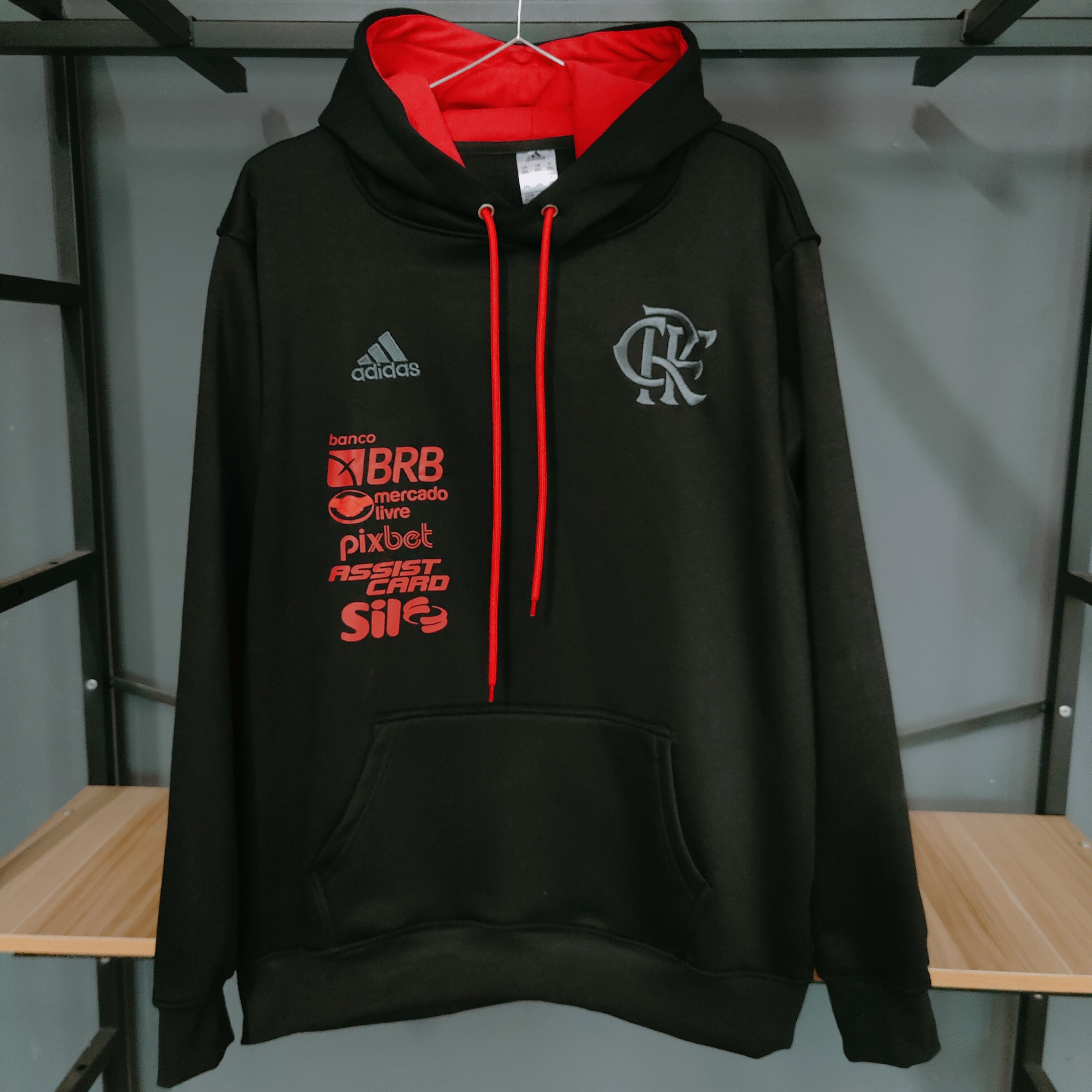 2023 Flamengo Fleece Hoodie/2023弗拉门戈加绒刺绣胸前广告