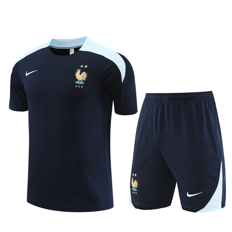 24-25 France Short Sleeve Training Suit/24-25短袖训练服法国宝蓝色