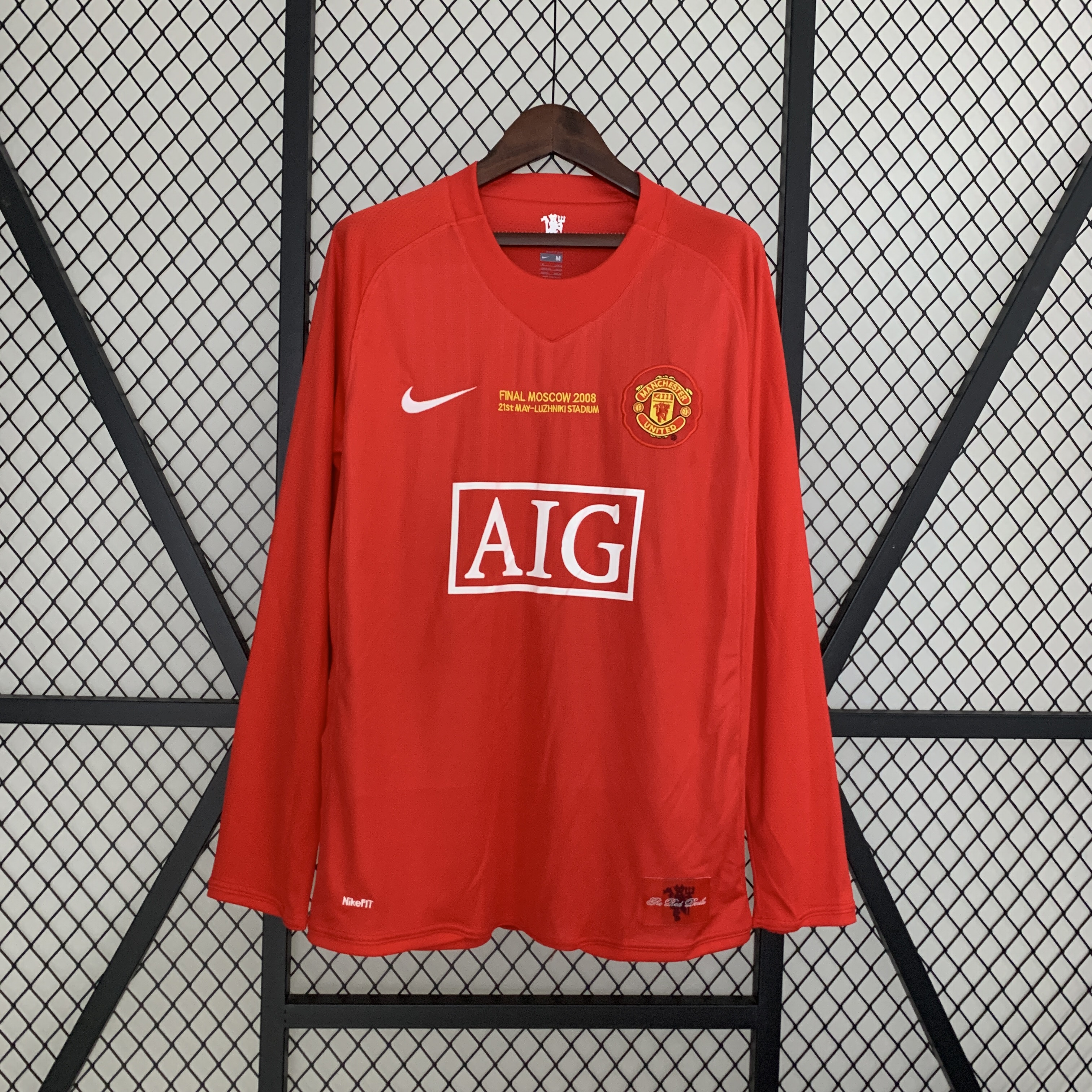 2007-08 Manchester United Home UCL Version Long Sleeve Retro Jersey/07-08曼联主场长袖欧冠版