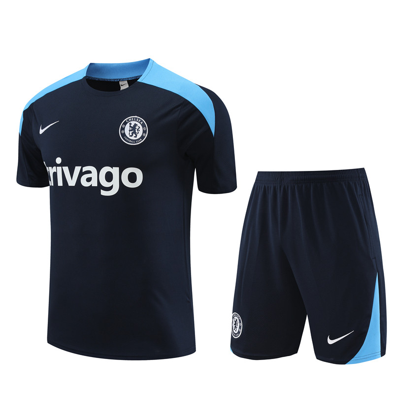 24-25 Chelsea Short Sleeve Training Suit/24-25短袖训练服切尔西宝蓝色