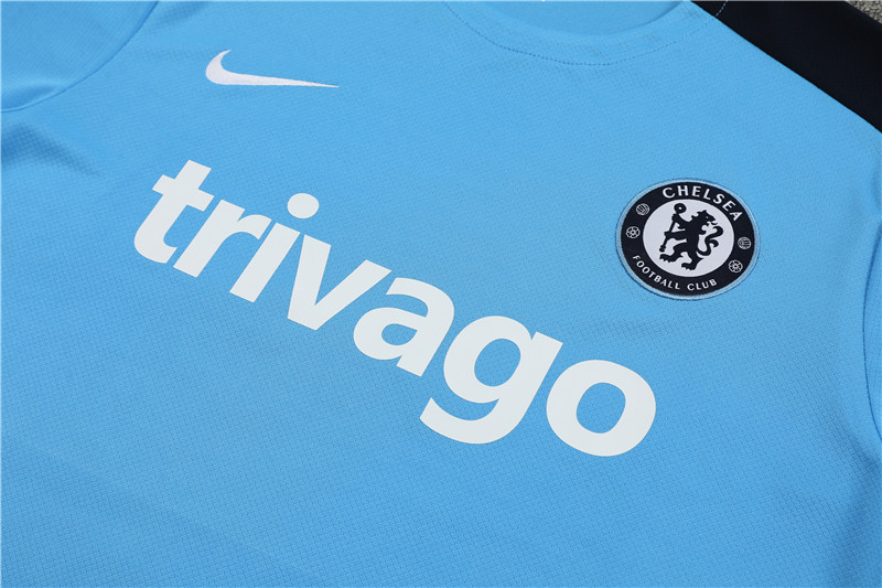 24-25 Chelsea Short Sleeve Training Suit/24-25短袖训练服切尔西浅兰色